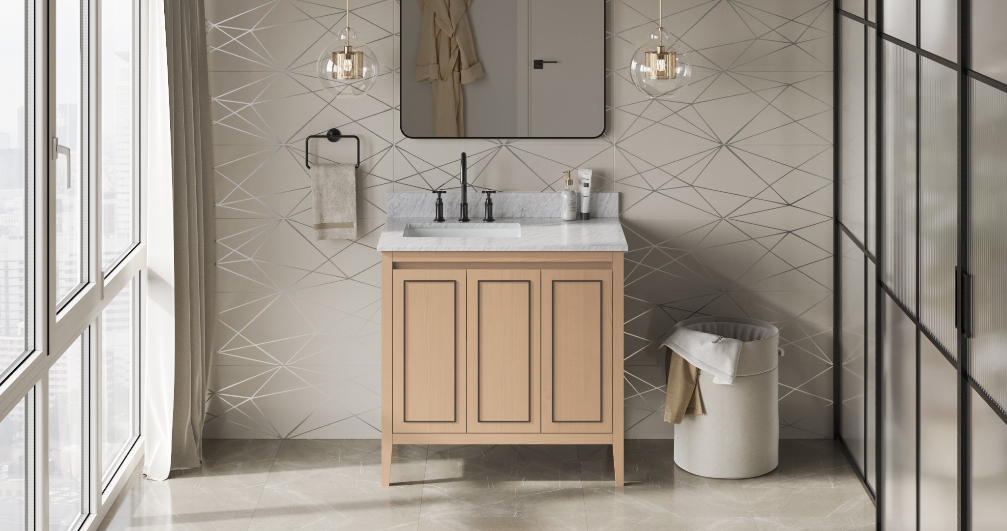36" Percival Vanity – Natural Oak