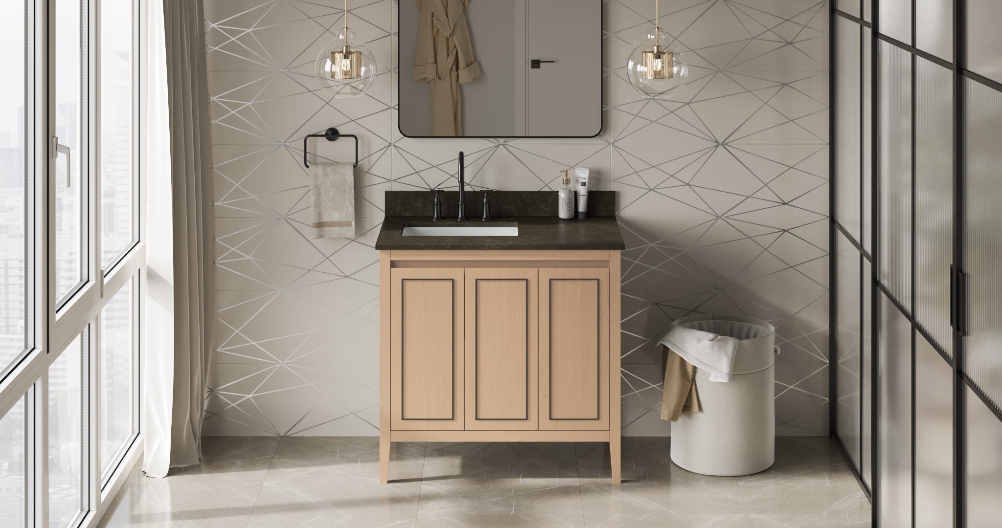 36" Percival Vanity – Natural Oak