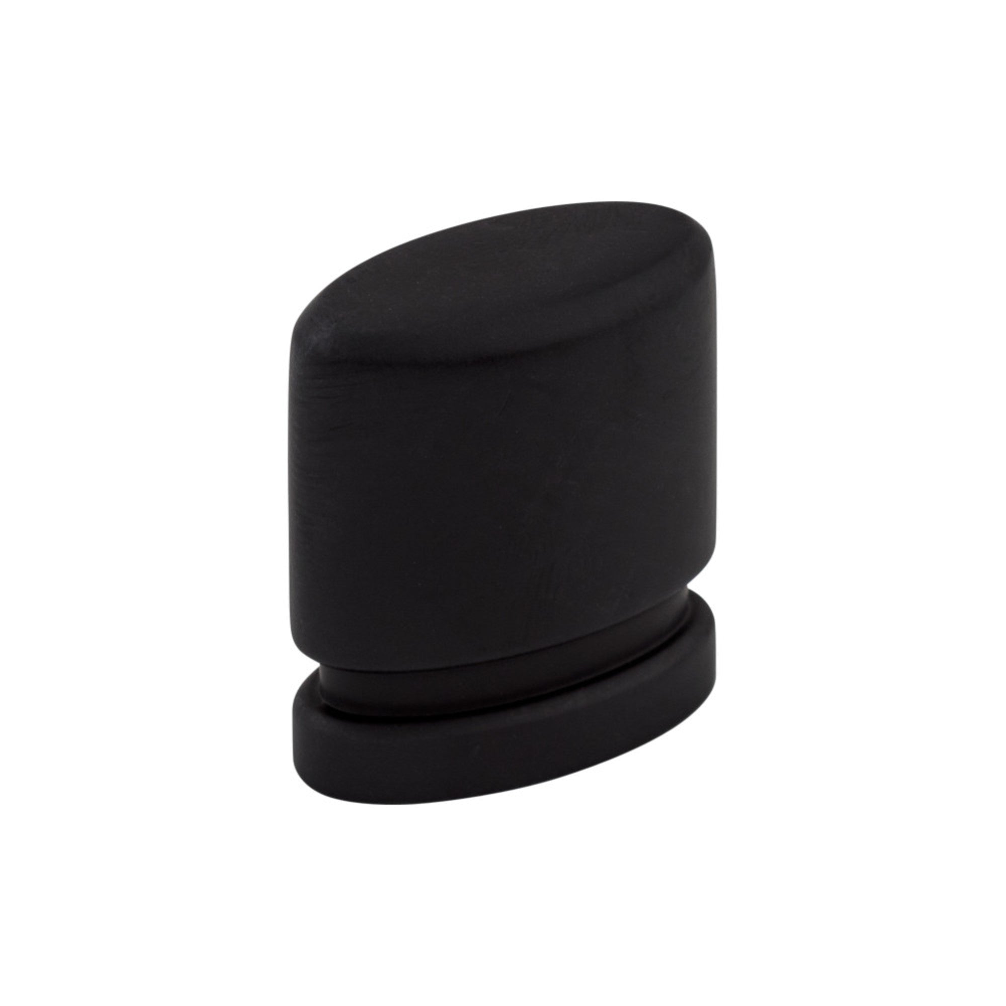 Oval 1" Length Oval Knob - Flat Black
