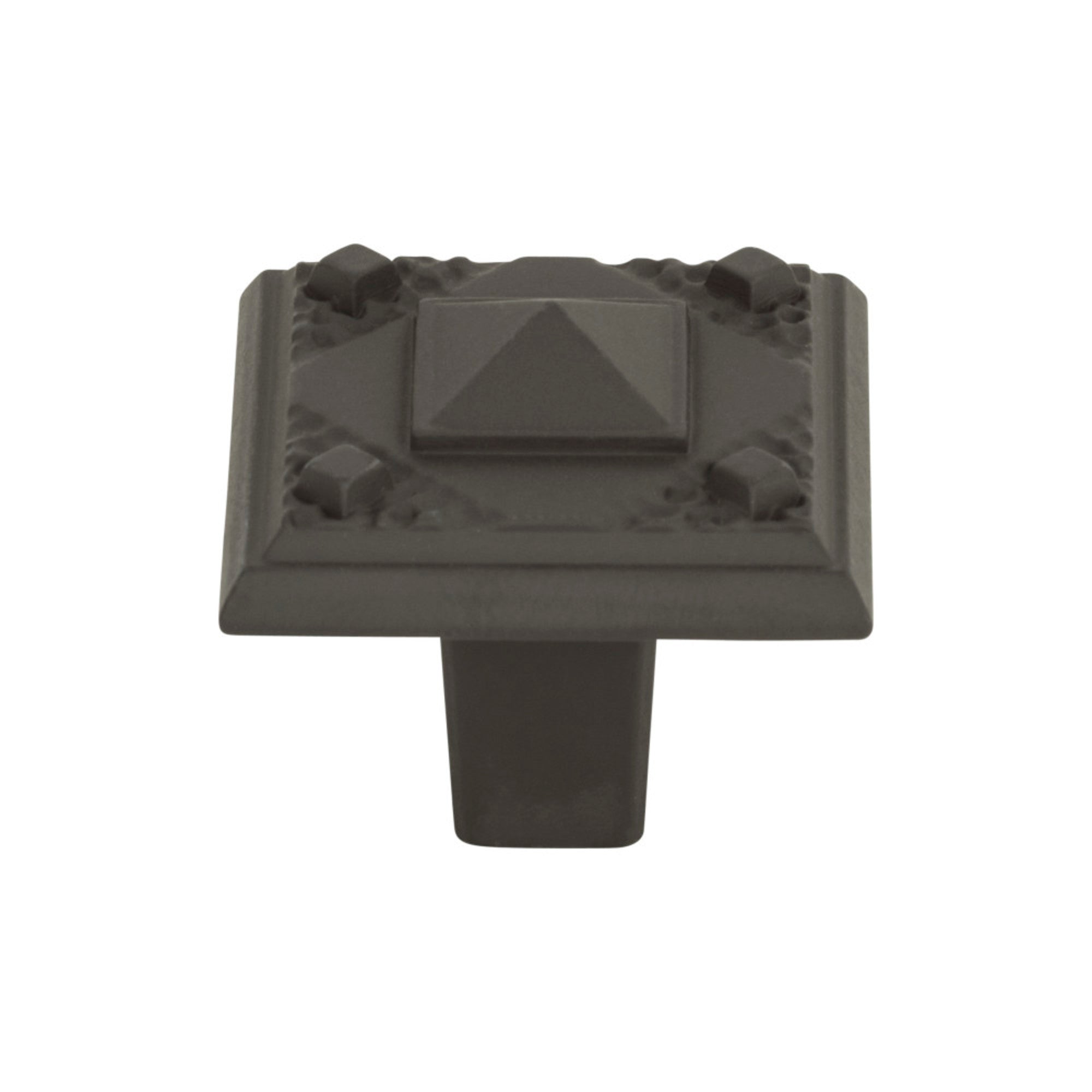 Craftsman Square Knob - Aged Bronze