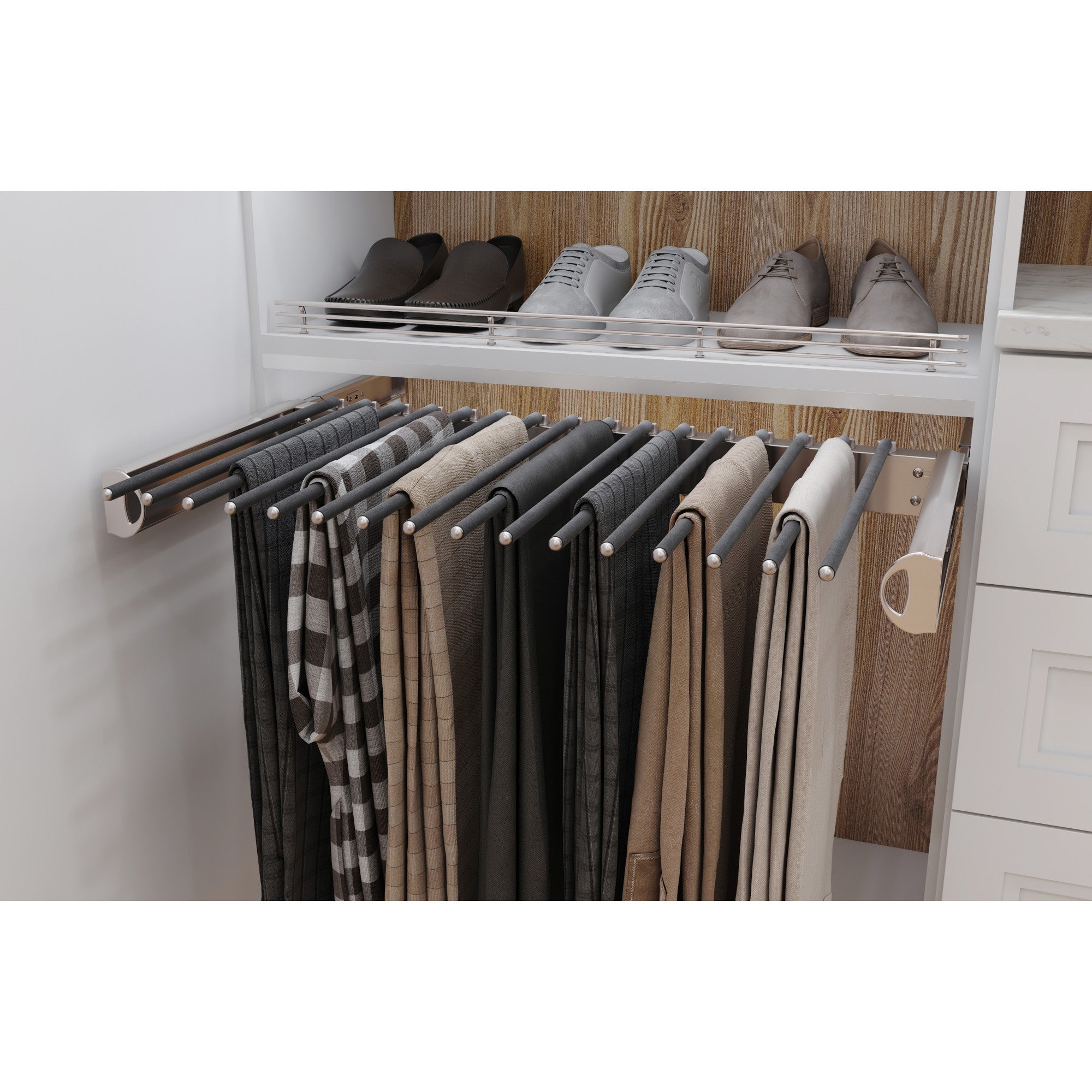 Polished Chrome 24" Wide Pant Rack