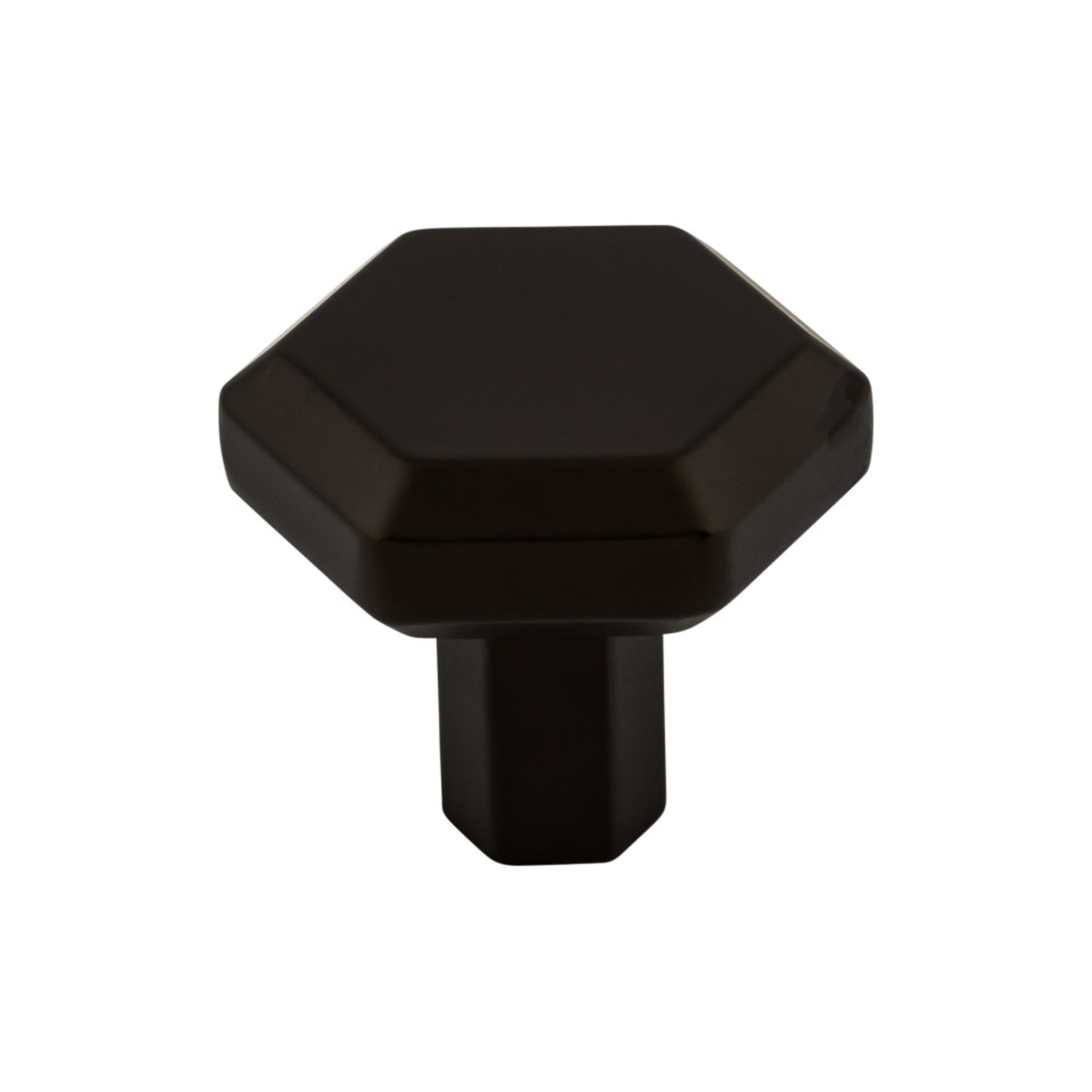 Lydia 1 1/4" Length Square Knob - Flat Black