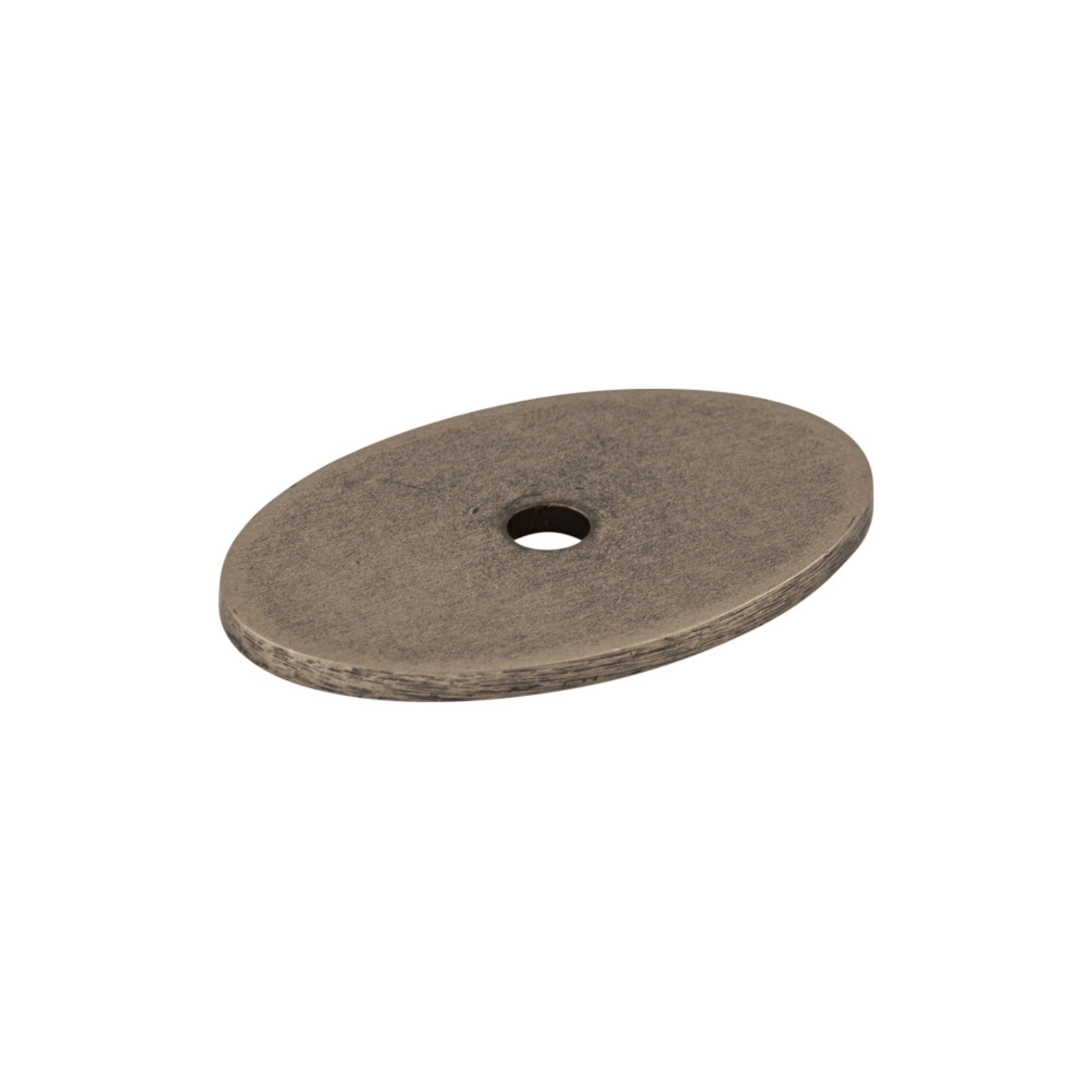 Oval Knob Backplate - Pewter Antique