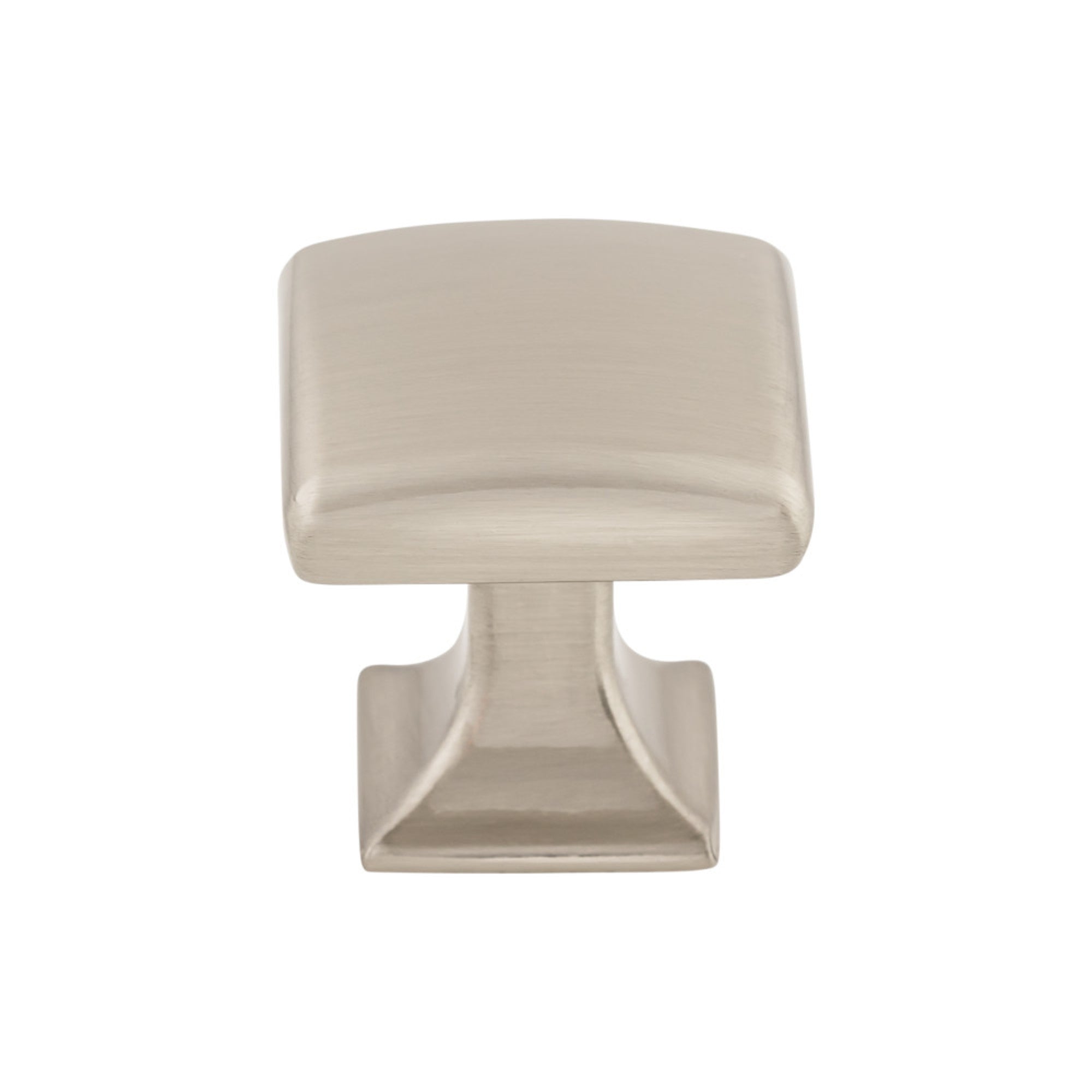 Contour 1 1/8" Length Square Knob - Brushed Satin Nickel
