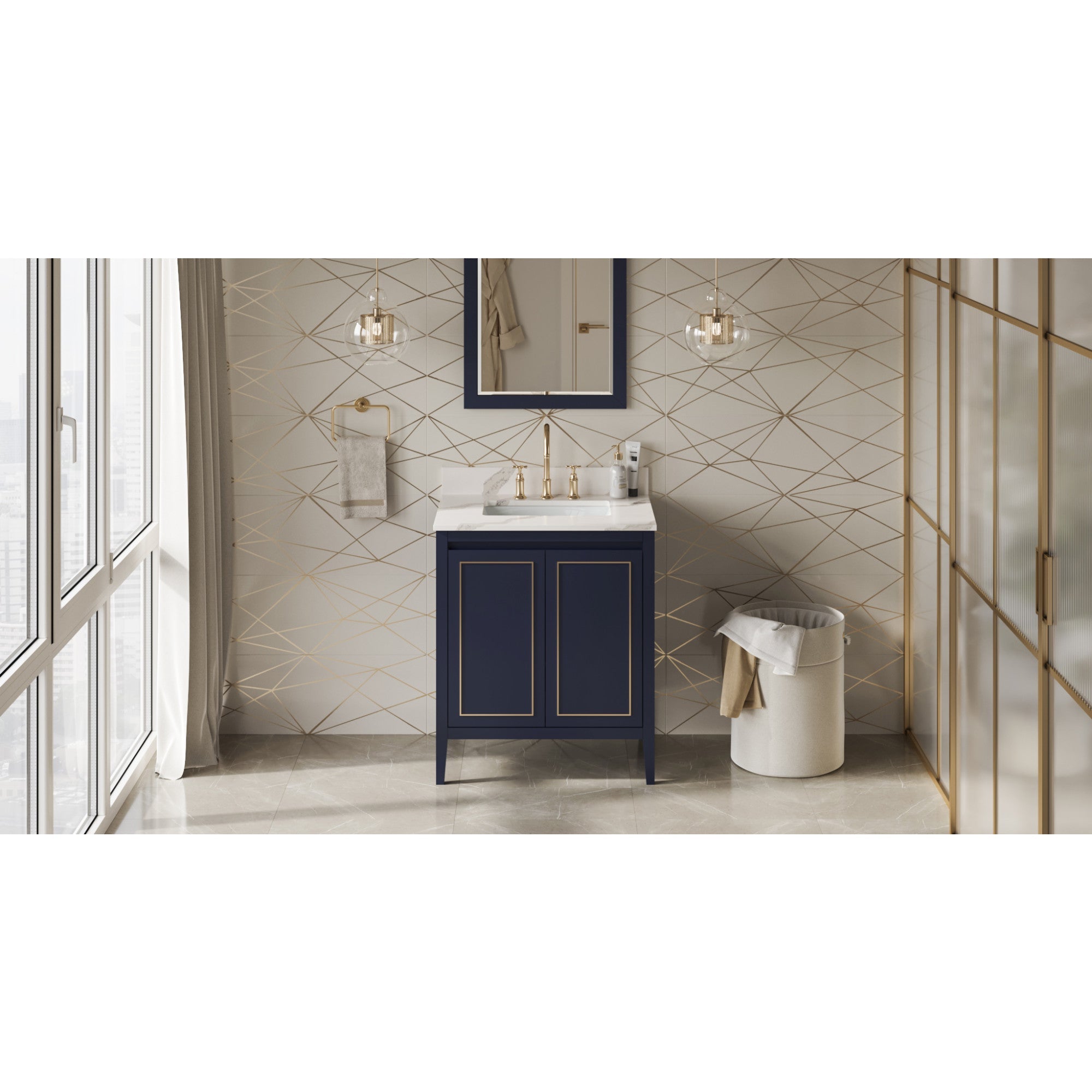 30" Percival Vanity – Hale Blue