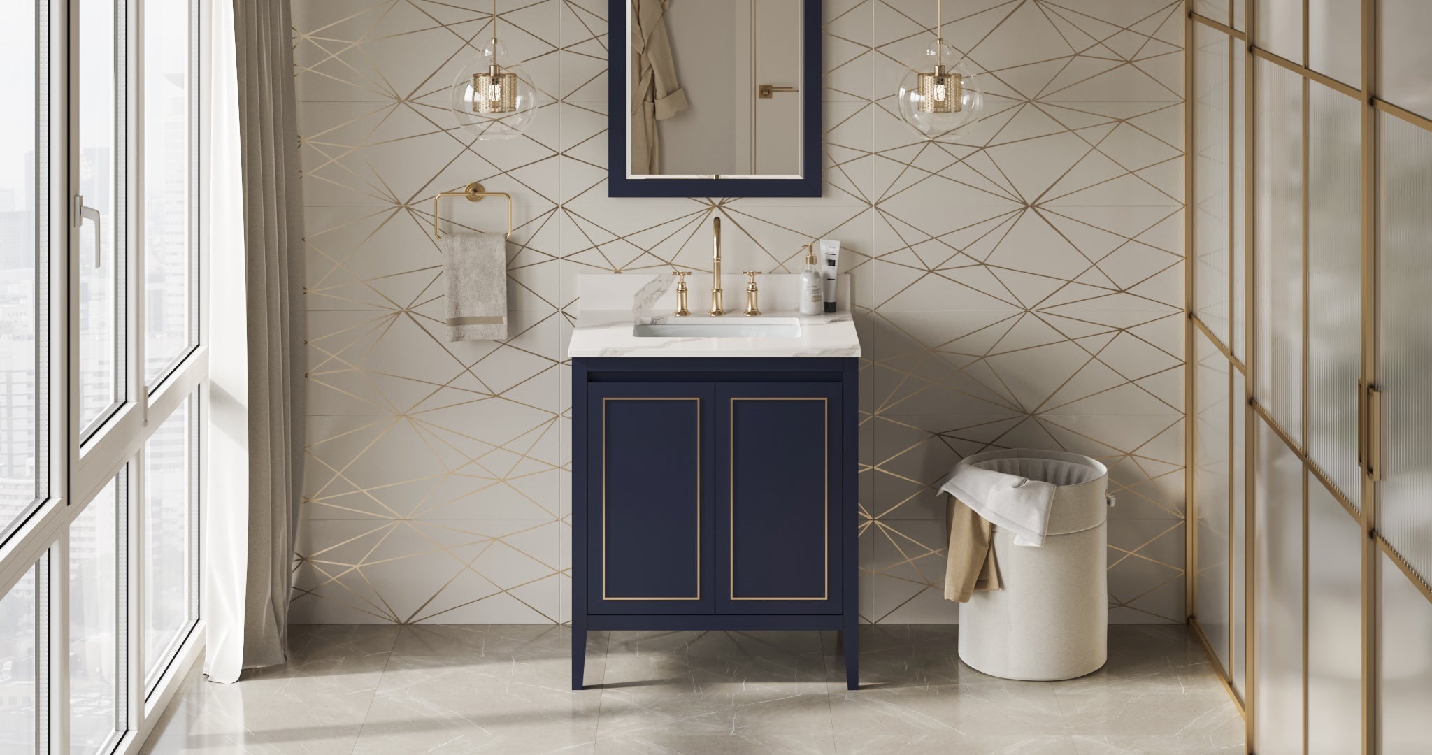 30" Percival Vanity – Hale Blue