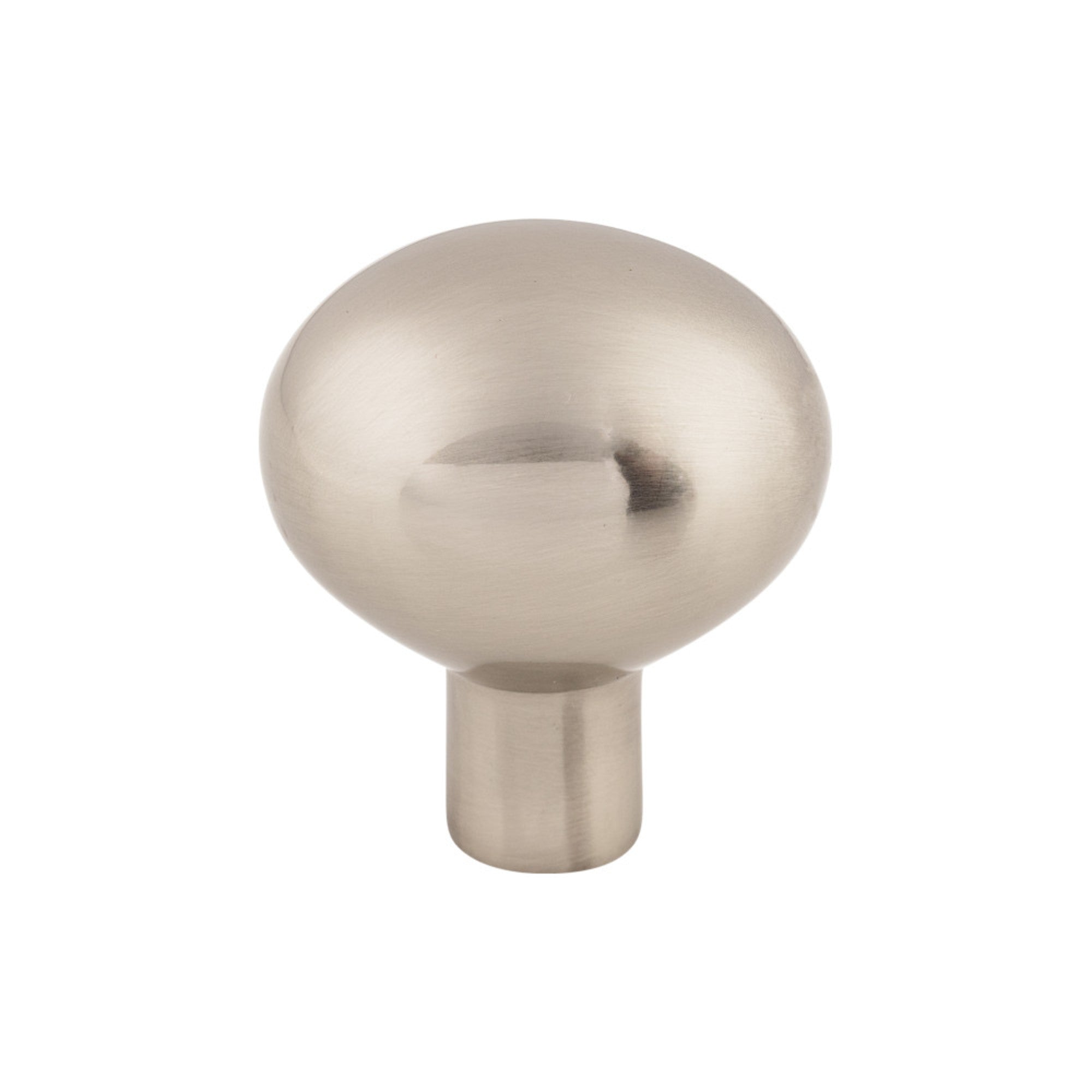 Aspen II Large Egg Oval Knob - Brushed Satin Nickel