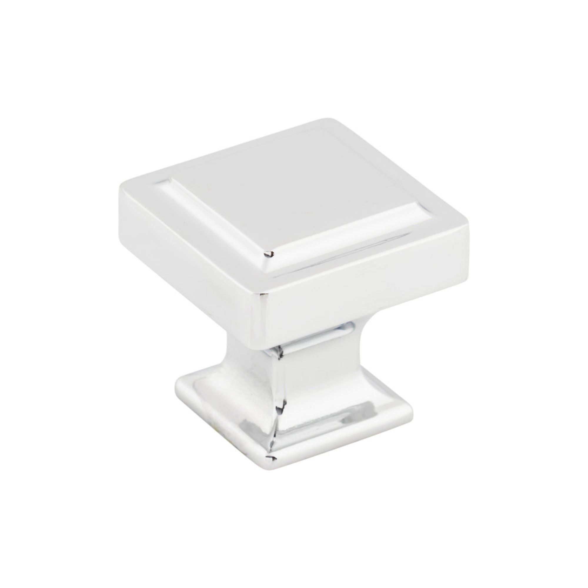 Ascendra 1 1/4" Length Square Knob - Polished Chrome