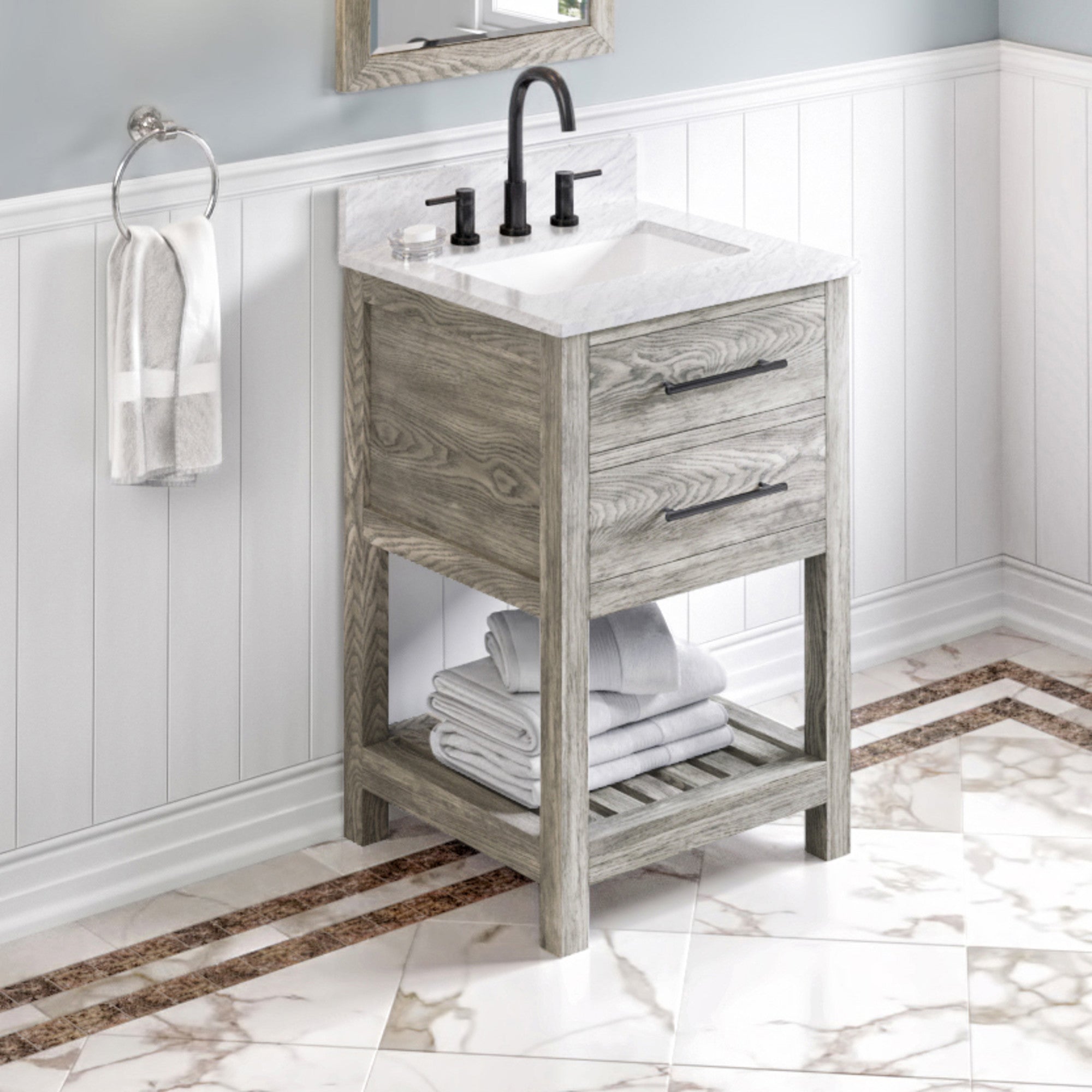 24" Wavecrest Vanity – Weathered Grey