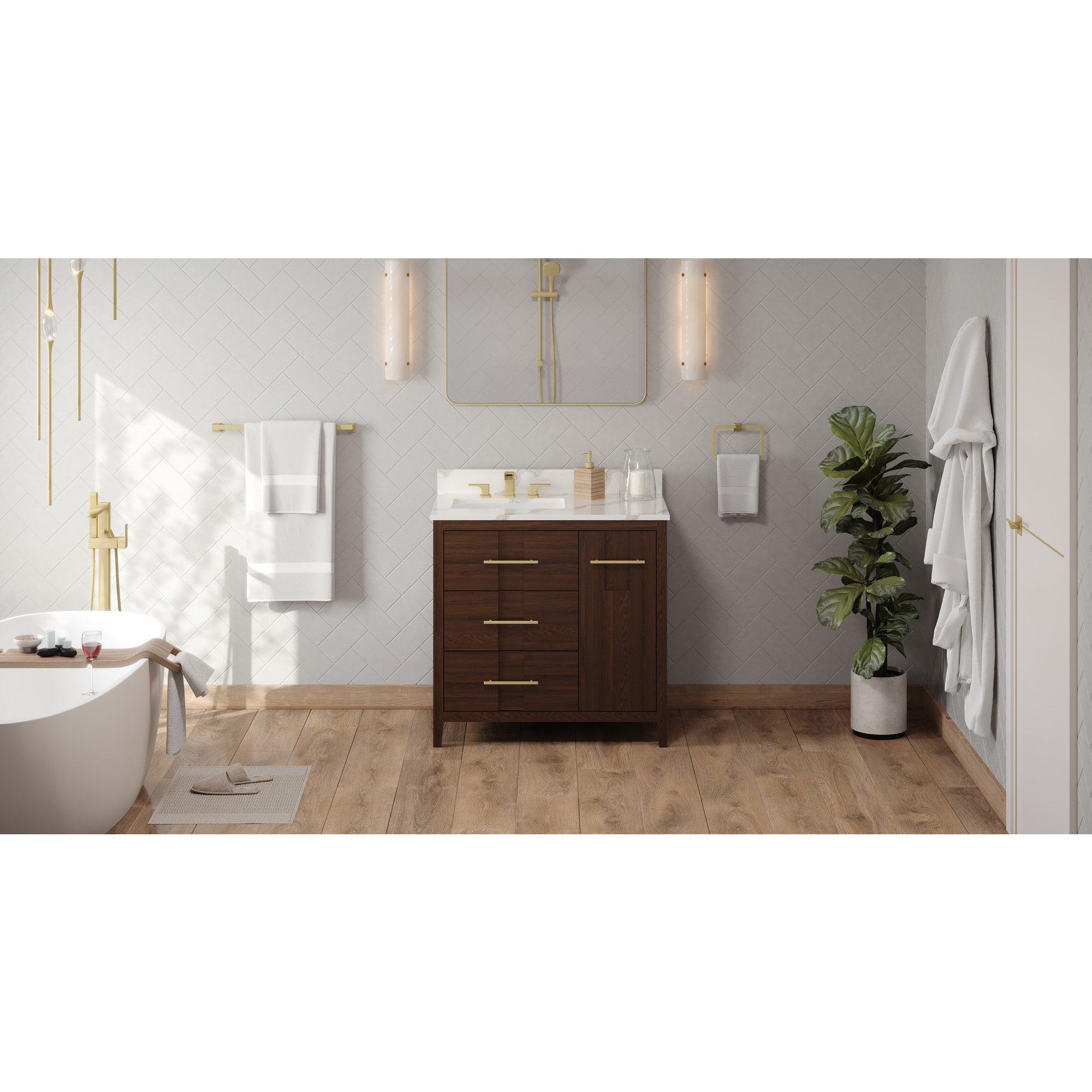 36" Katara Vanity – Left Offset