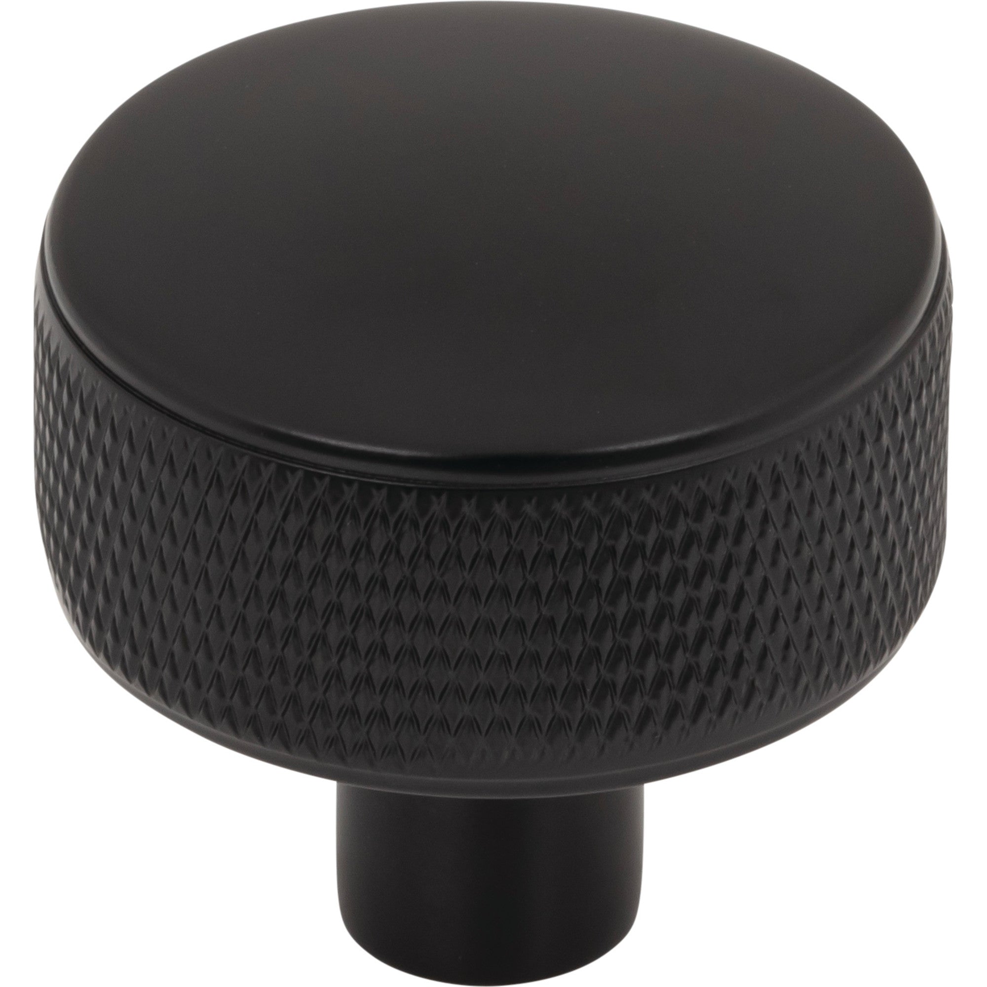 Burnham 1 1/4" Length Round Knob - Flat Black