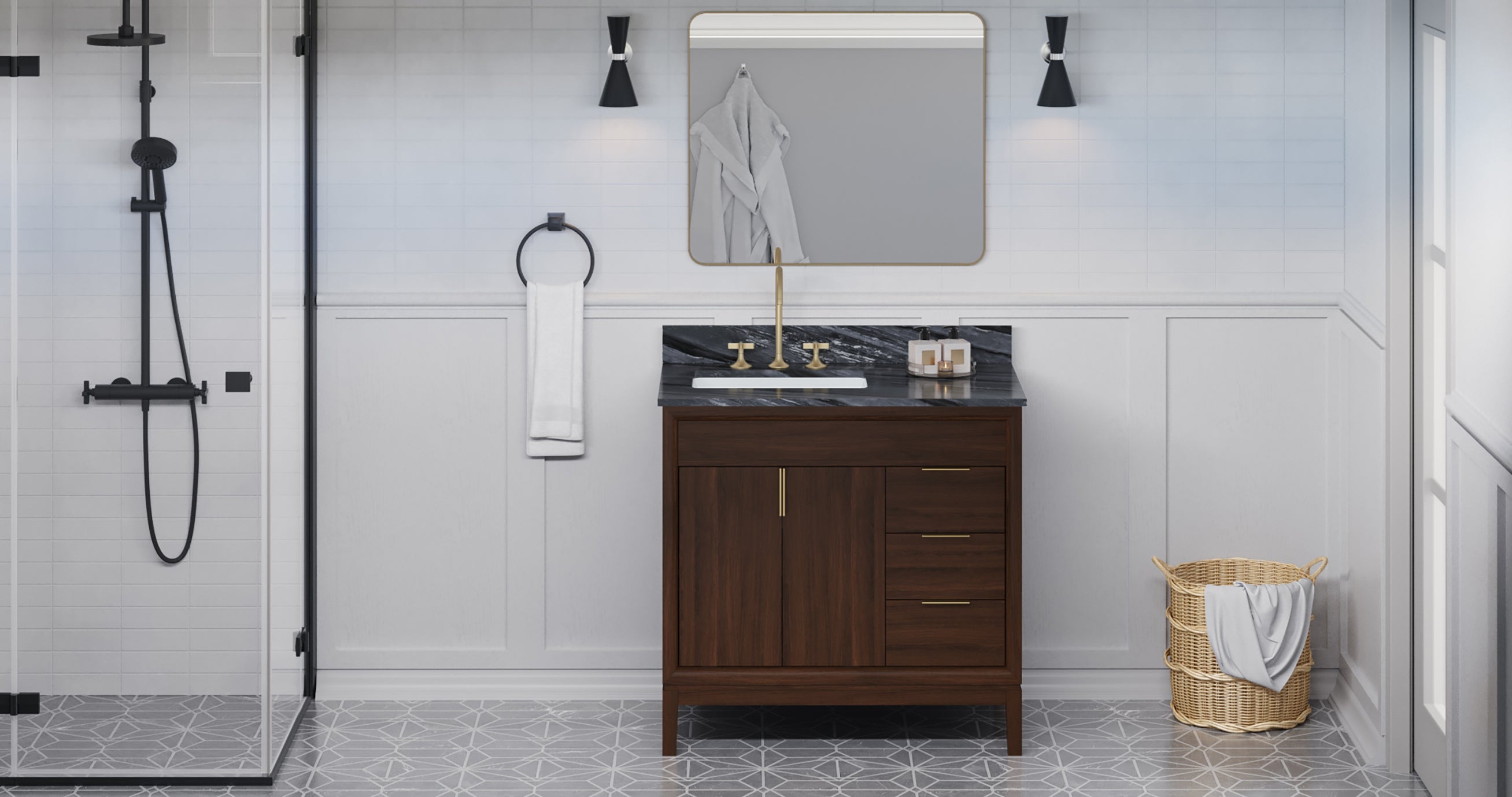 36" Theodora Vanity – Dark Walnut