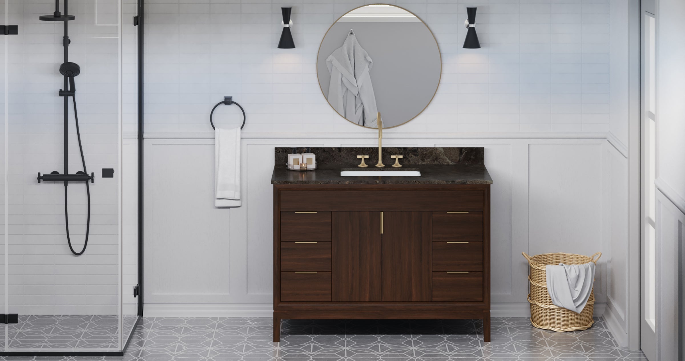 48" Theodora Vanity – Dark Walnut