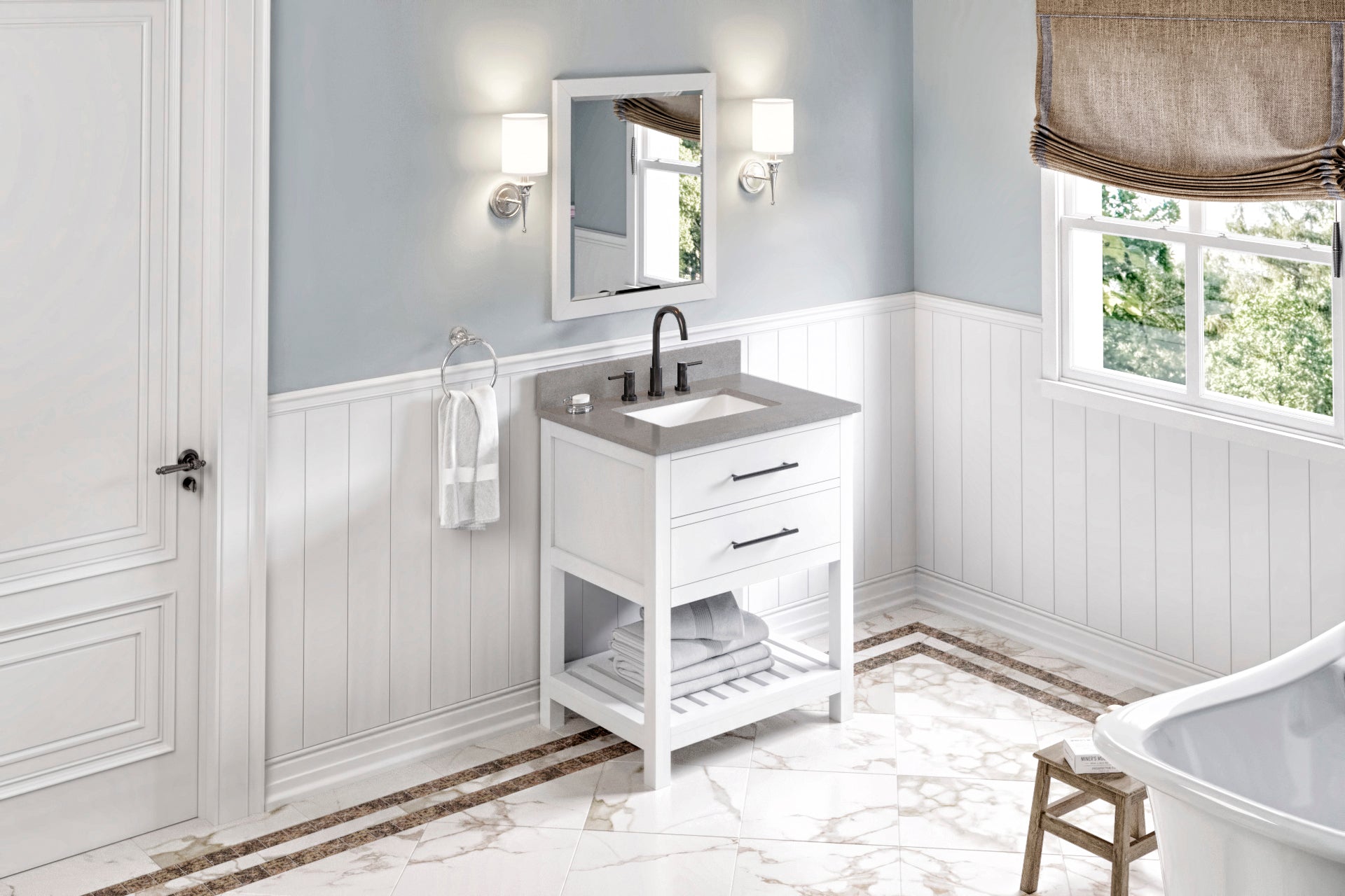 30" Wavecrest Vanity – White