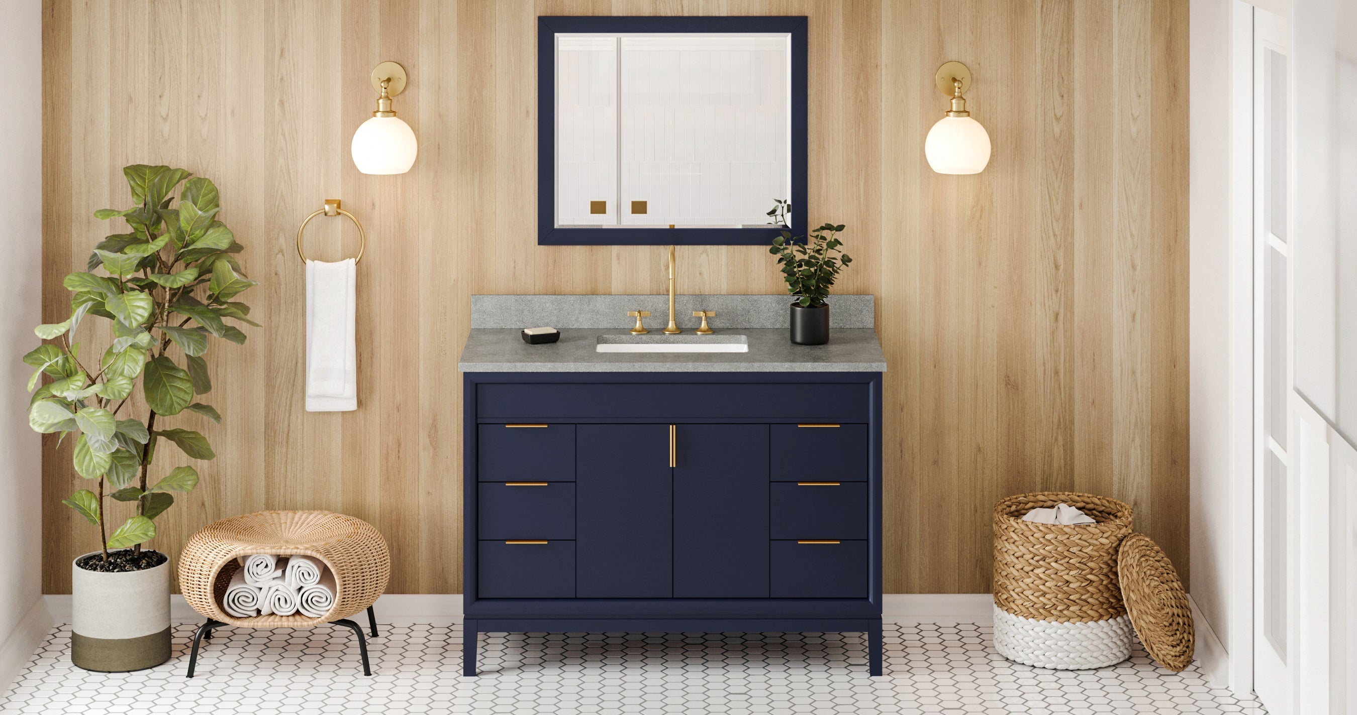 48" Theodora Vanity – Hale Blue
