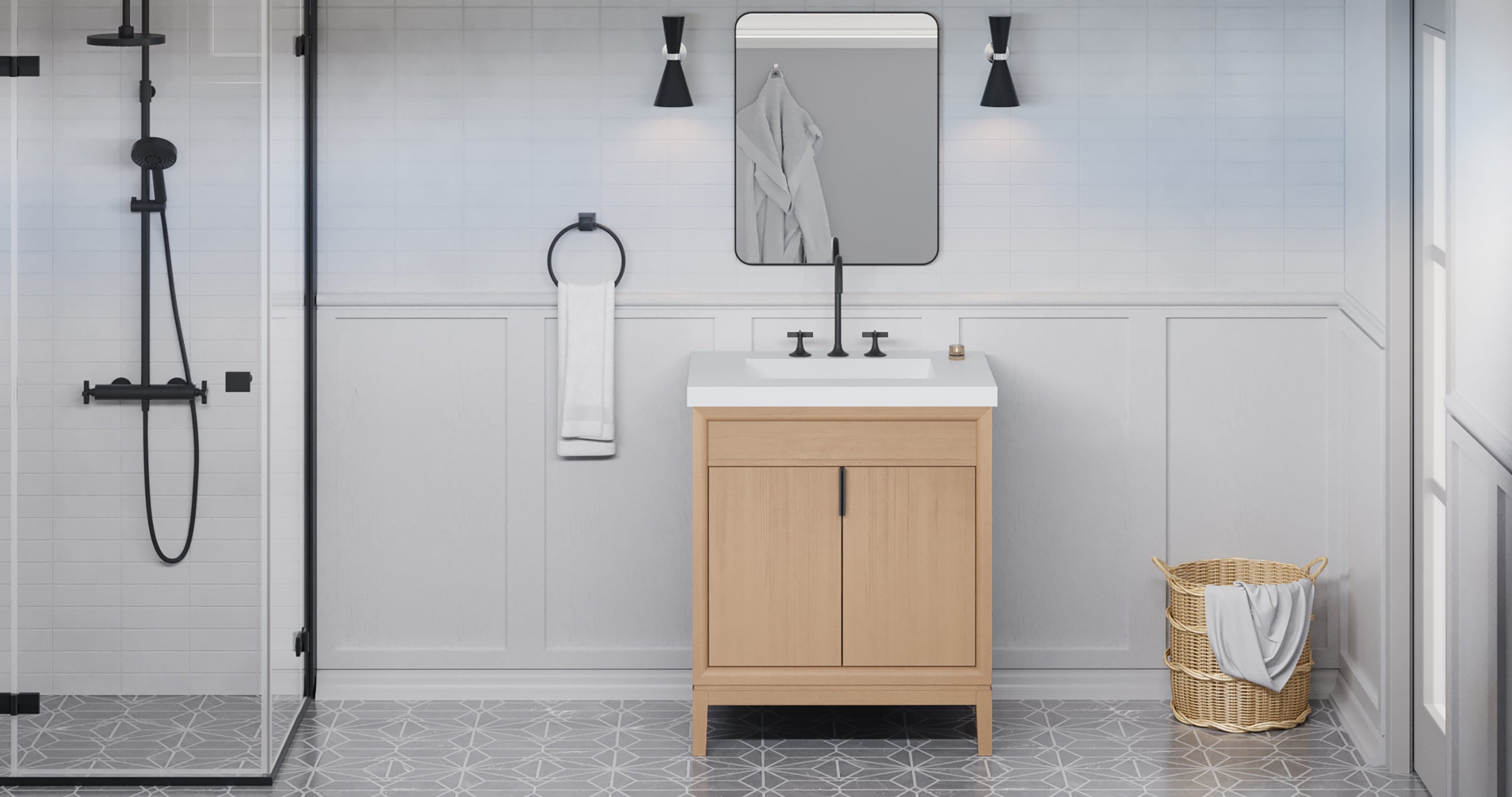 30" Theodora Vanity – Natural Oak