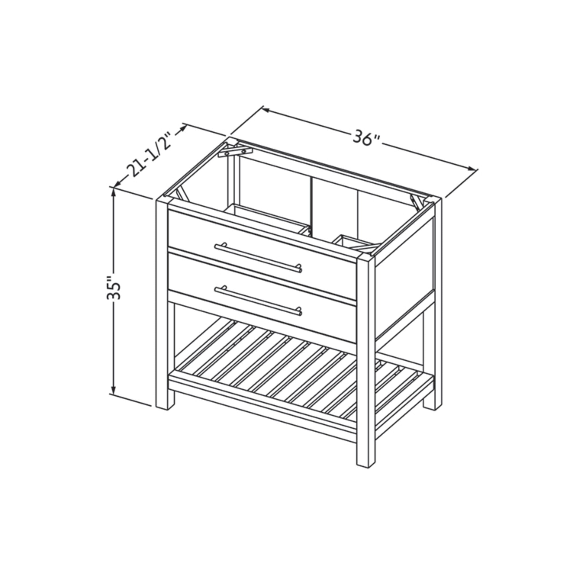 36" Wavecrest Vanity – White