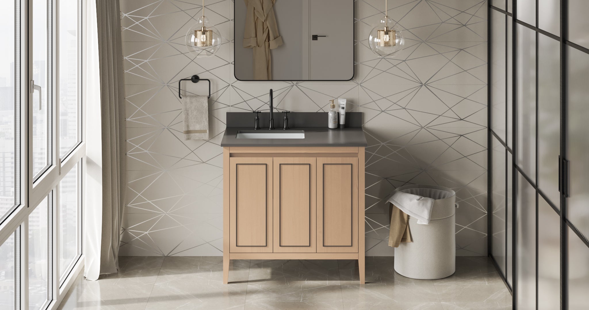 36" Percival Vanity – Natural Oak