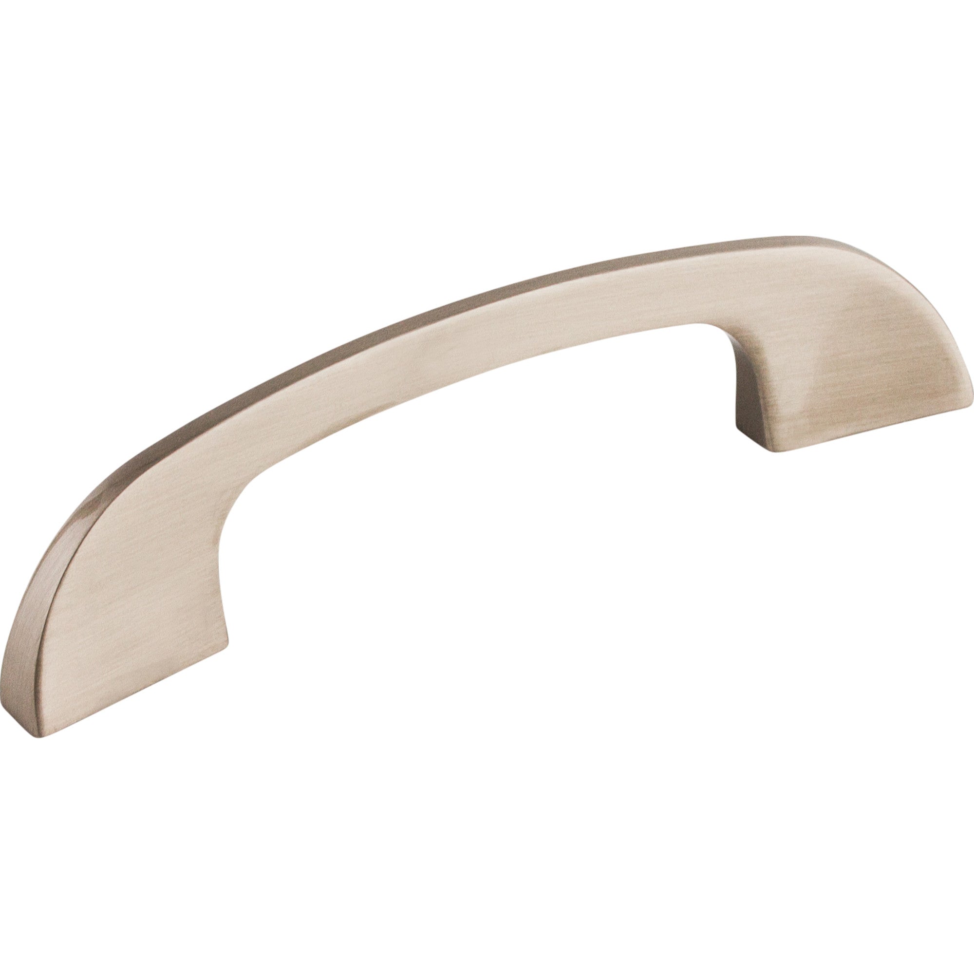 Curved Tidal 4" Center to Center Bar Pull - Brushed Satin Nickel