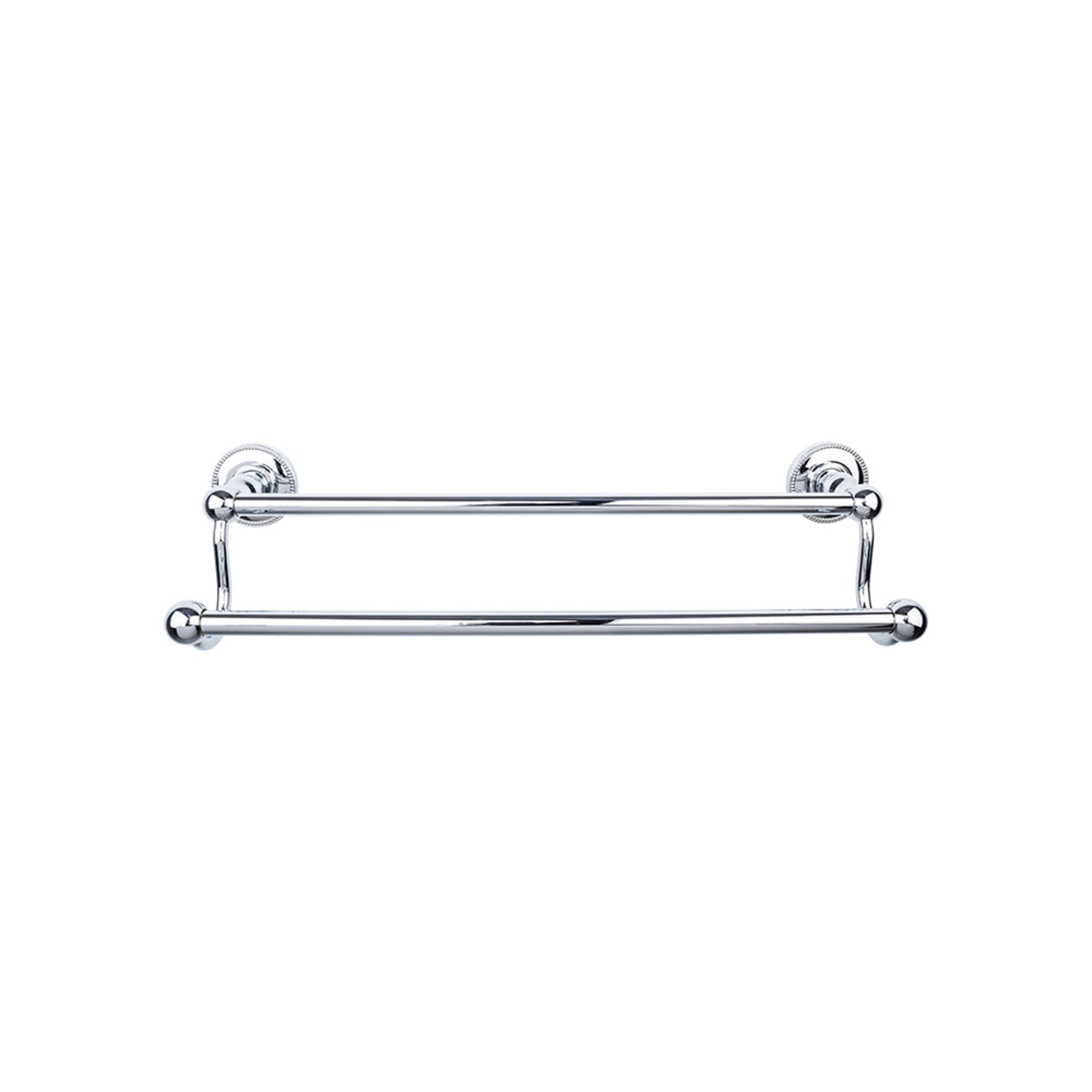 TOP BATH (R) Edwardian Bath Double 26 1/2" Wall Mounted  Towel Bar - Polished Chrome