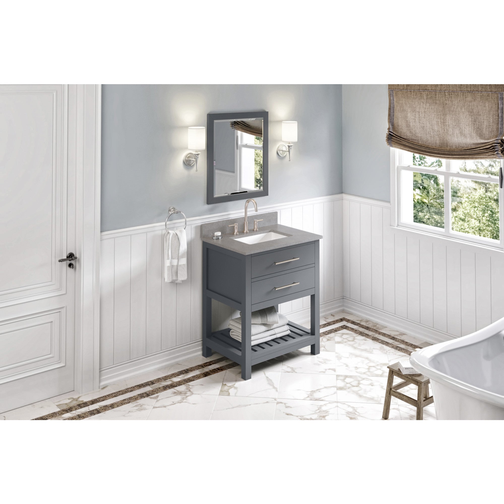 30" Wavecrest Vanity – Grey