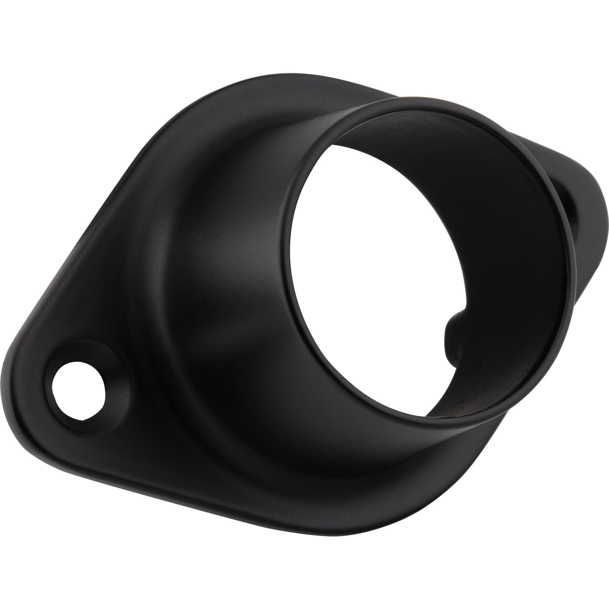 Matte Black Closed Screw-In Mounting Bracket for 1" and 1-1/16" Round Closet Rods