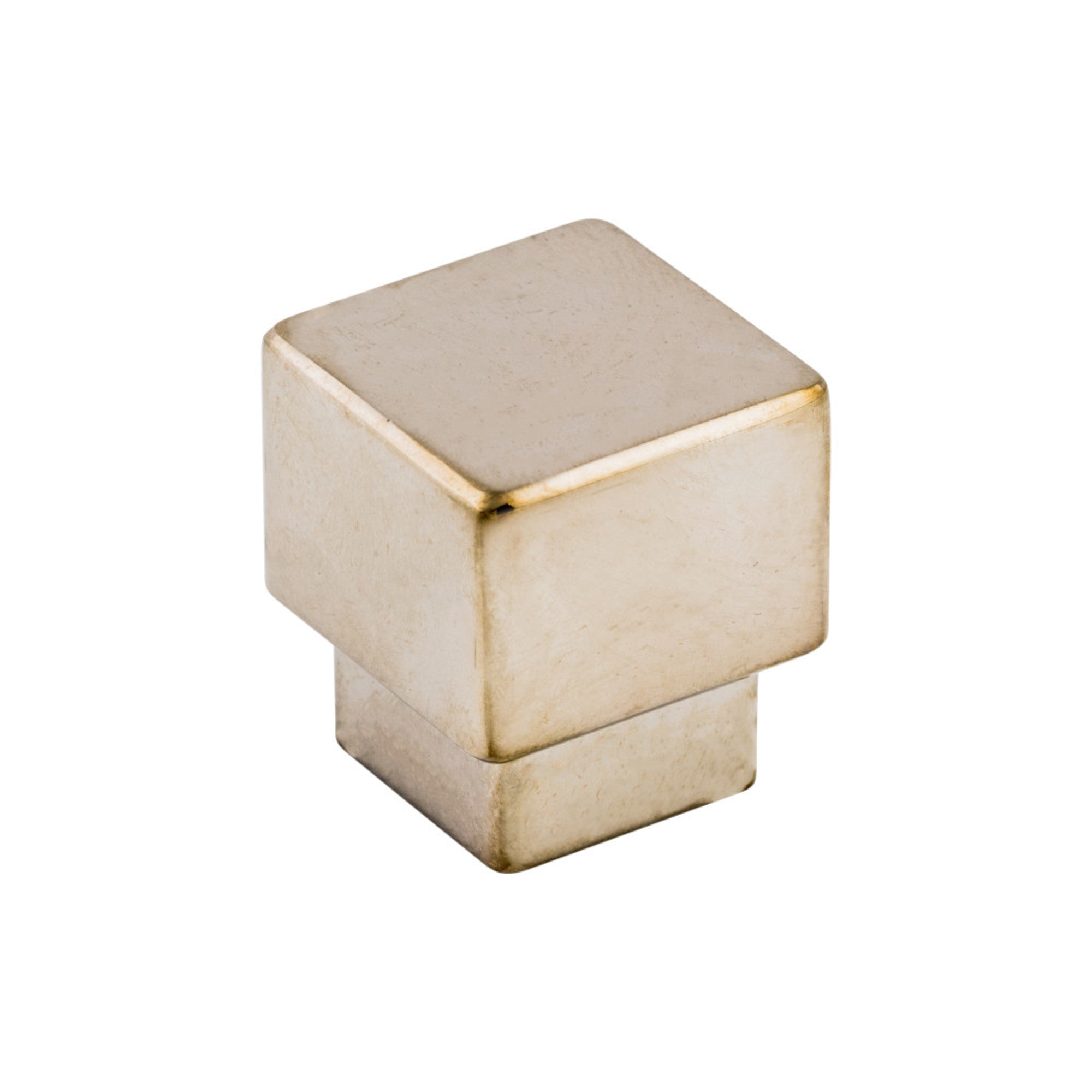 Tapered 1" Length Square Knob - Polished Nickel