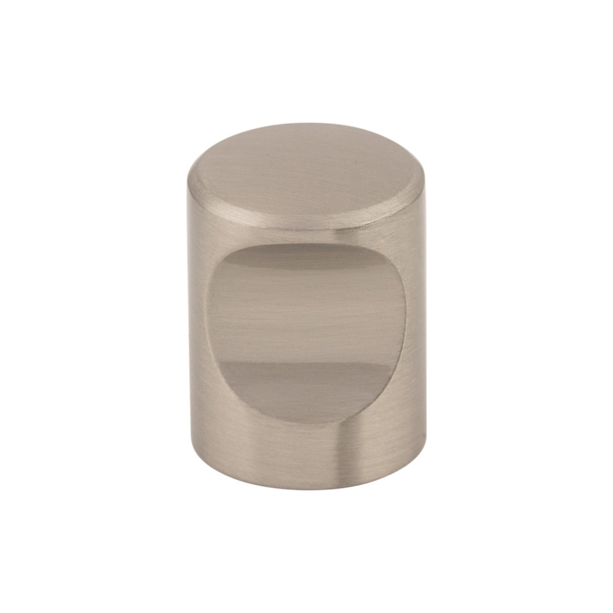 Indent Round Knob - Brushed Satin Nickel