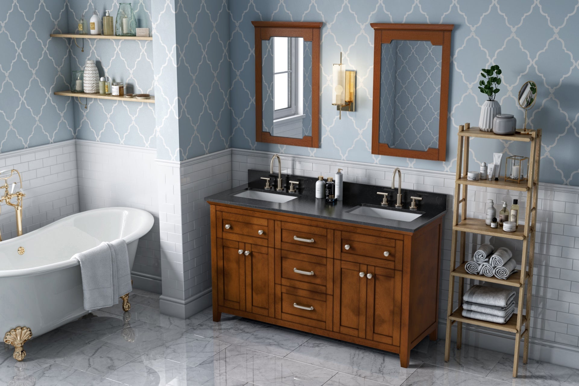 60" Chatham Vanity – Double Bowl – Chocolate