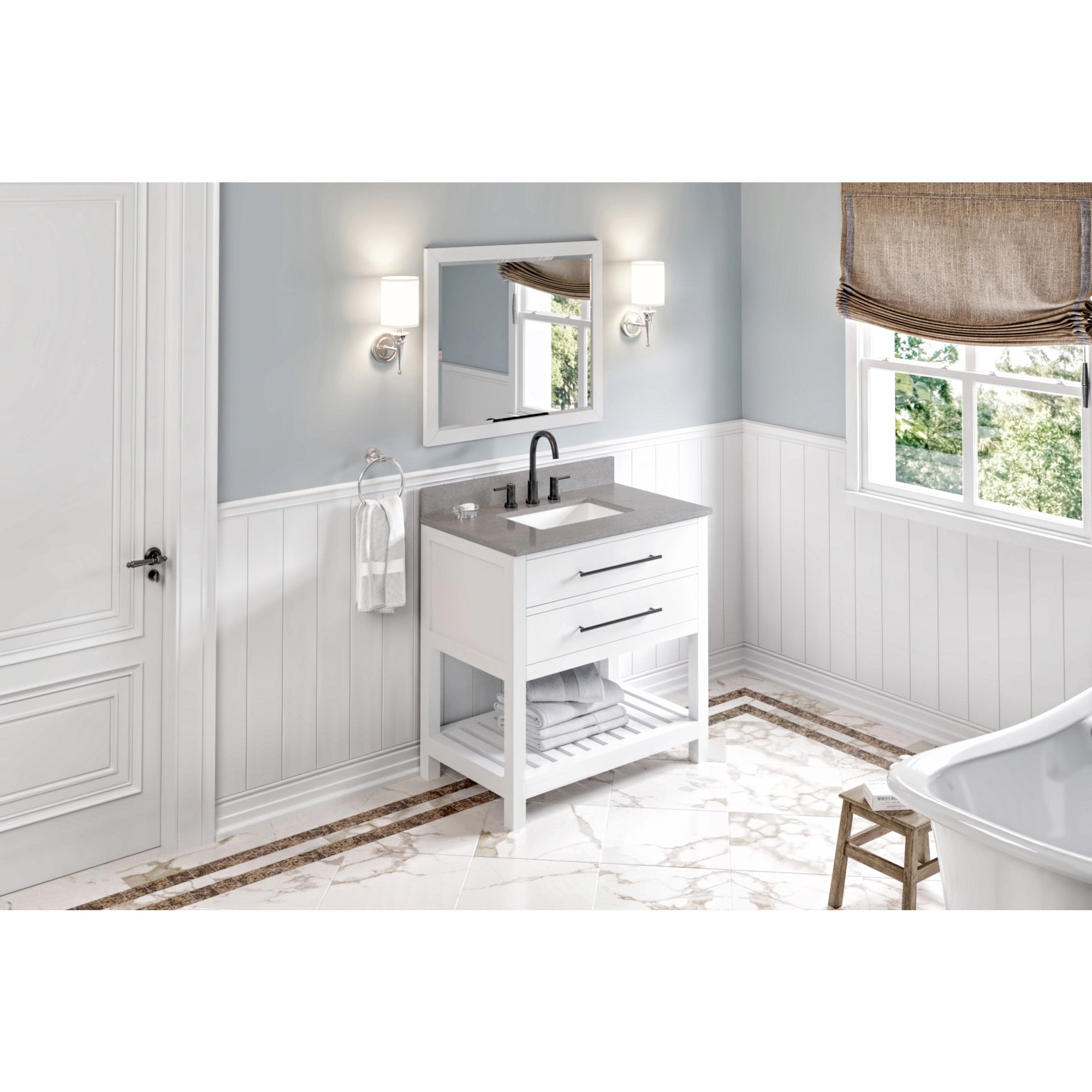 36" Wavecrest Vanity – White