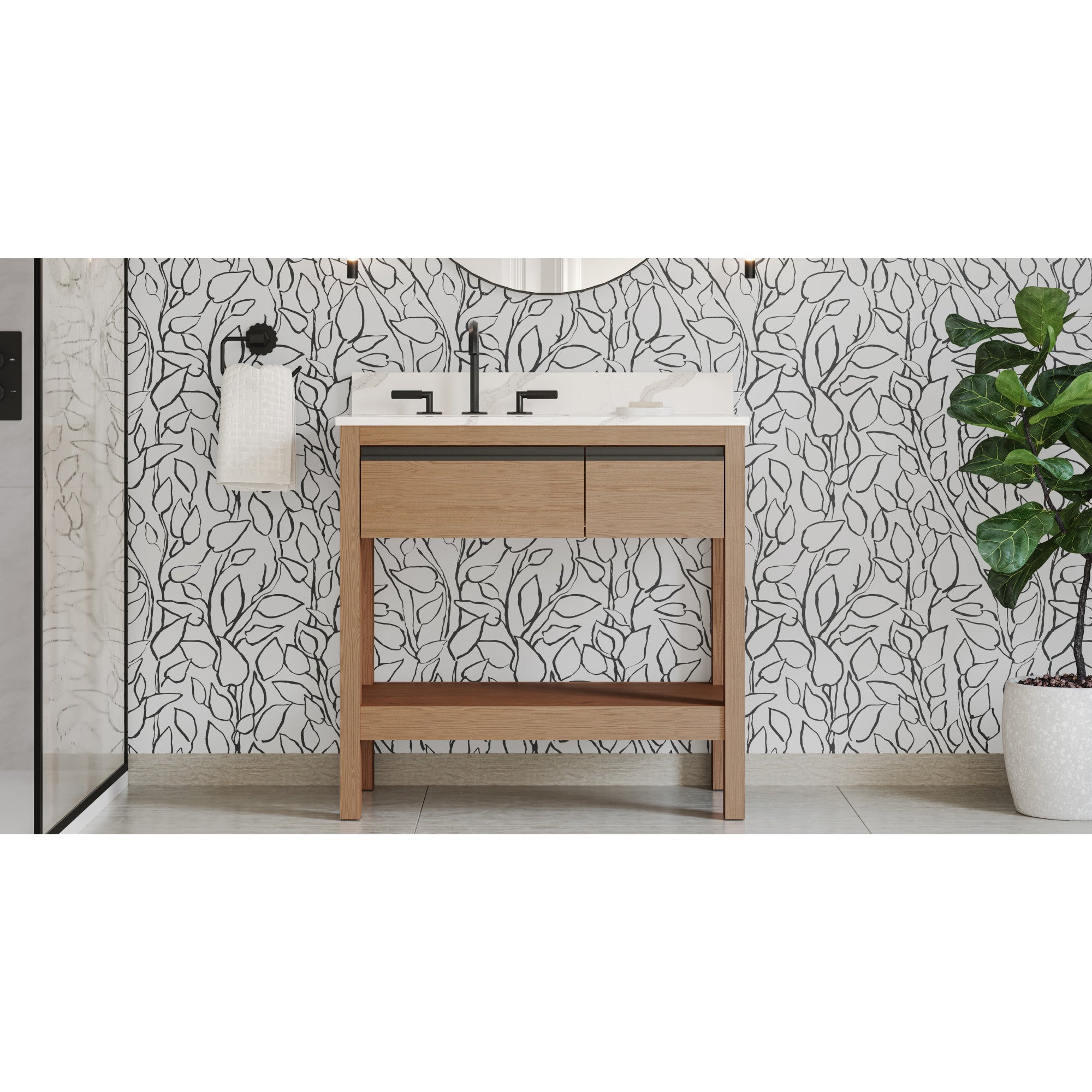 36" Jubilee Vanity – Natural Oak