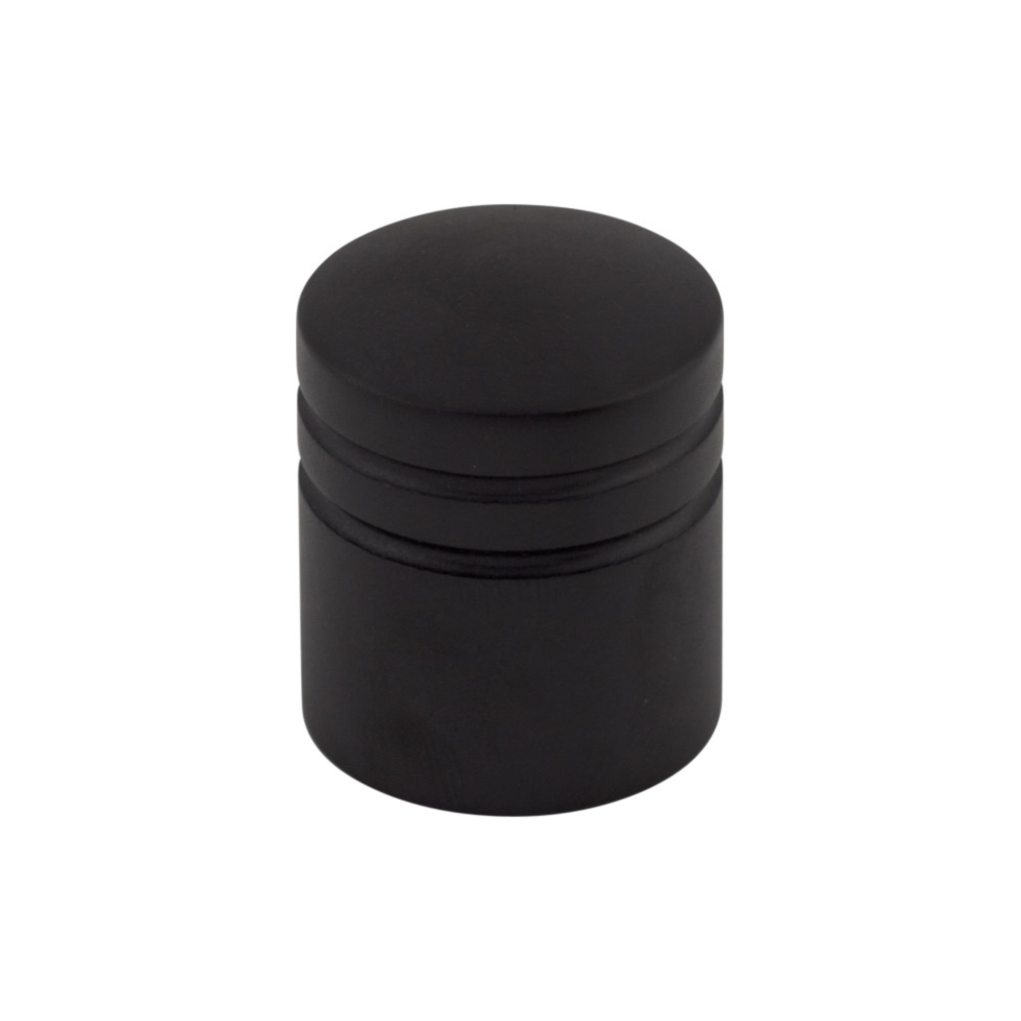 Stacked Round Knob - Flat Black
