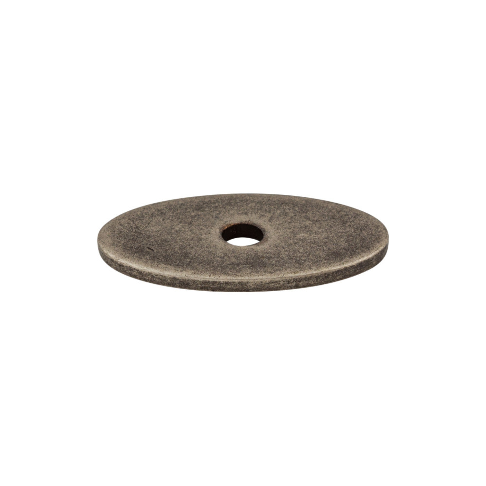 Oval Knob Backplate - Pewter Antique