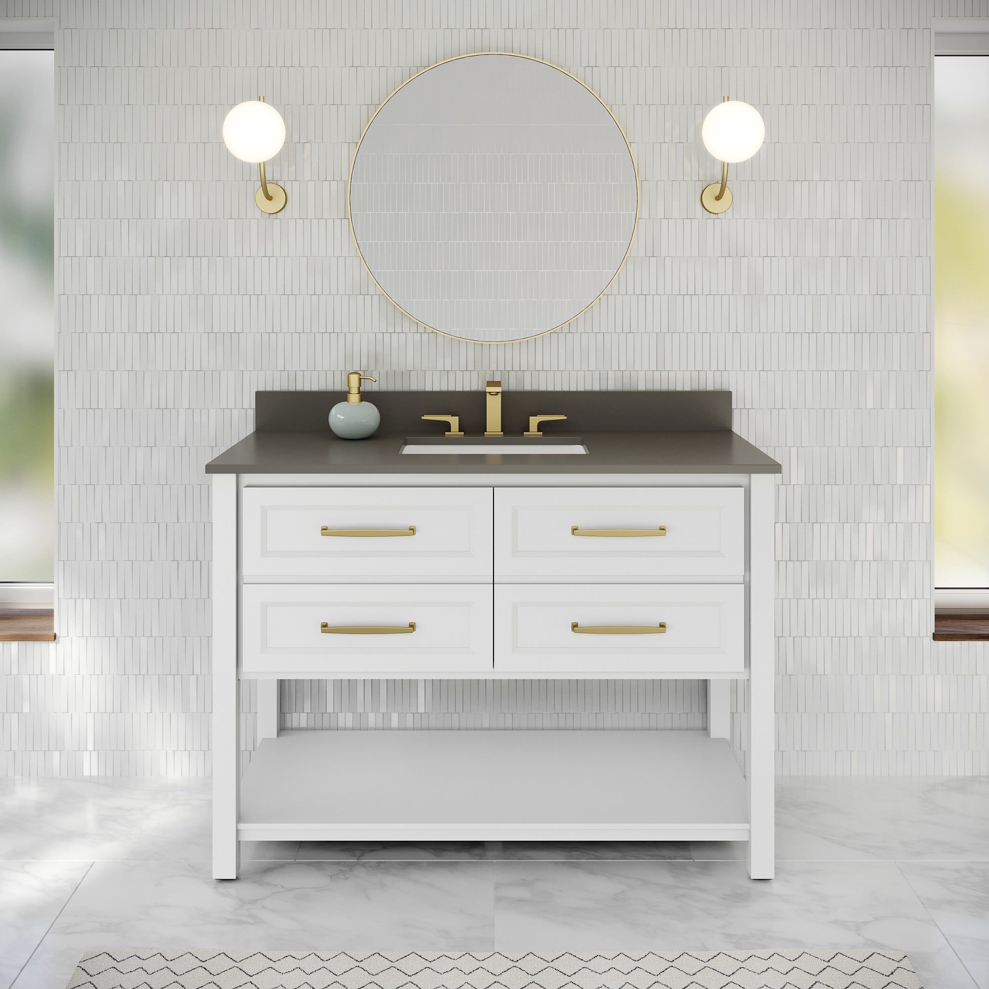 48" Kipling Vanity – White
