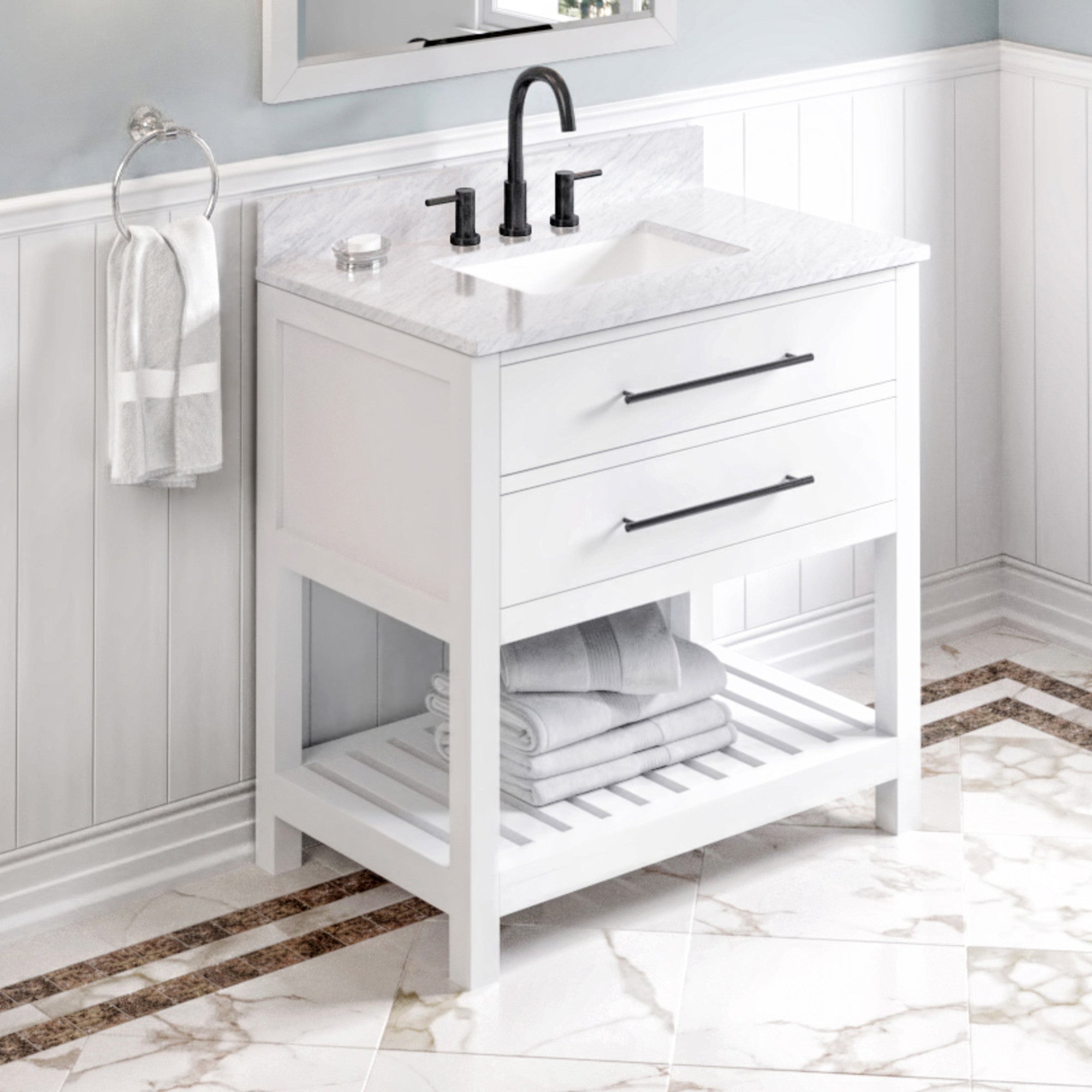 36" Wavecrest Vanity – White