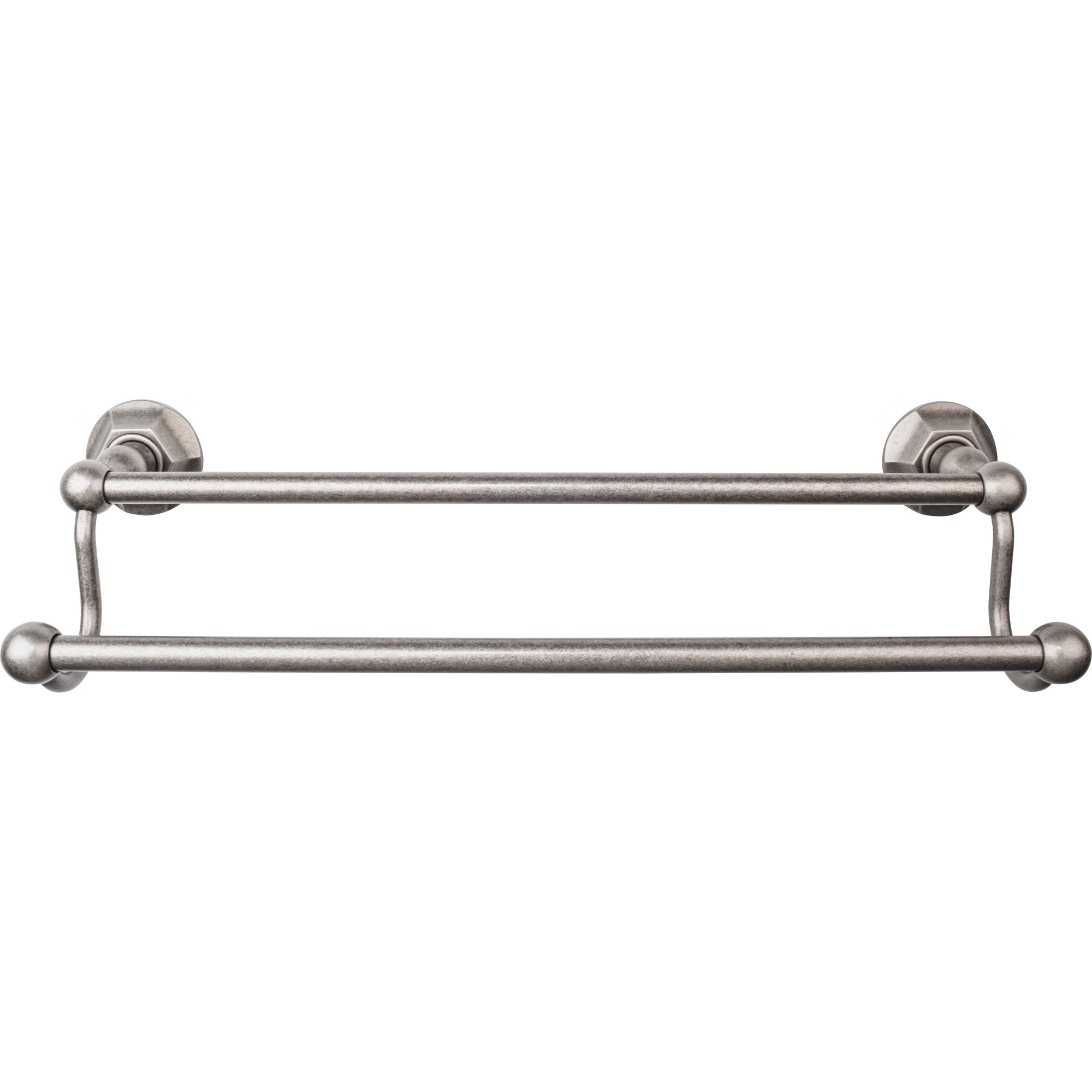 TOP BATH (R) Edwardian Bath Double 20 1/2" Wall Mounted  Towel Bar - Antique Pewter