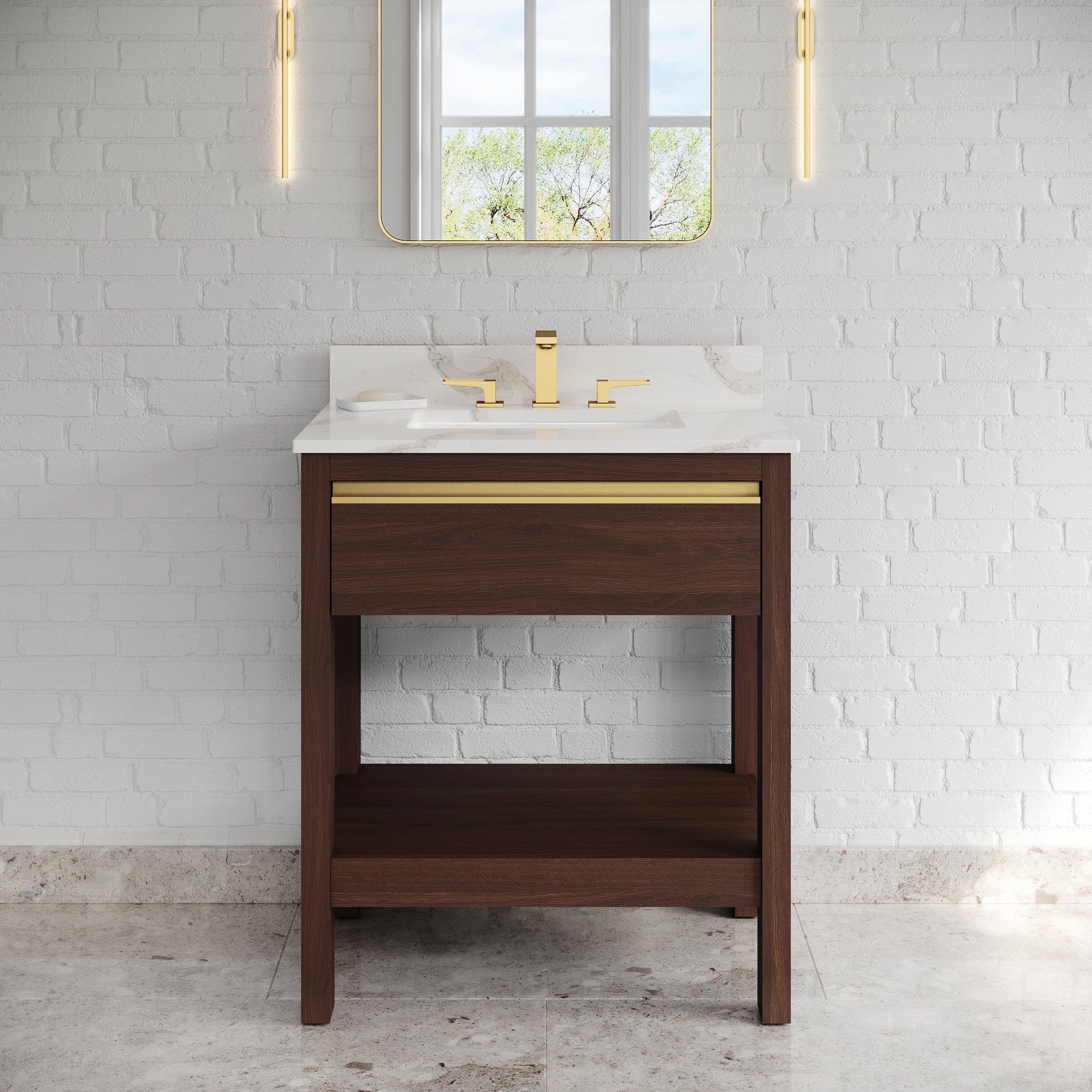 30" Jubilee Vanity – Dark Walnut