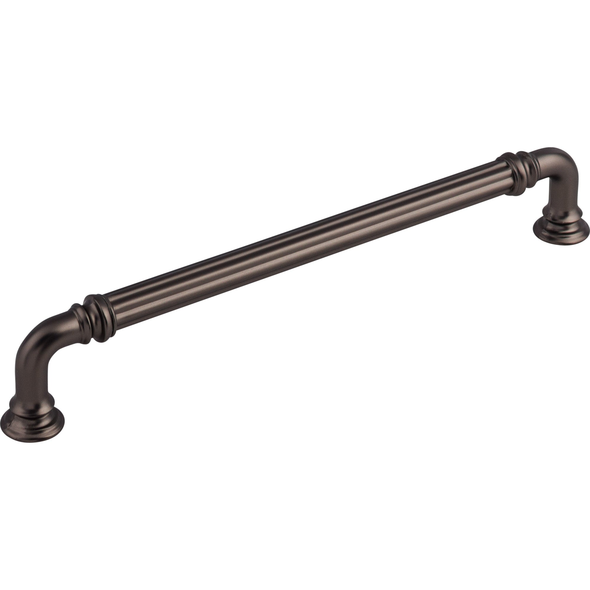 Reeded 7" Center to Center Bar Pull - Ash Gray