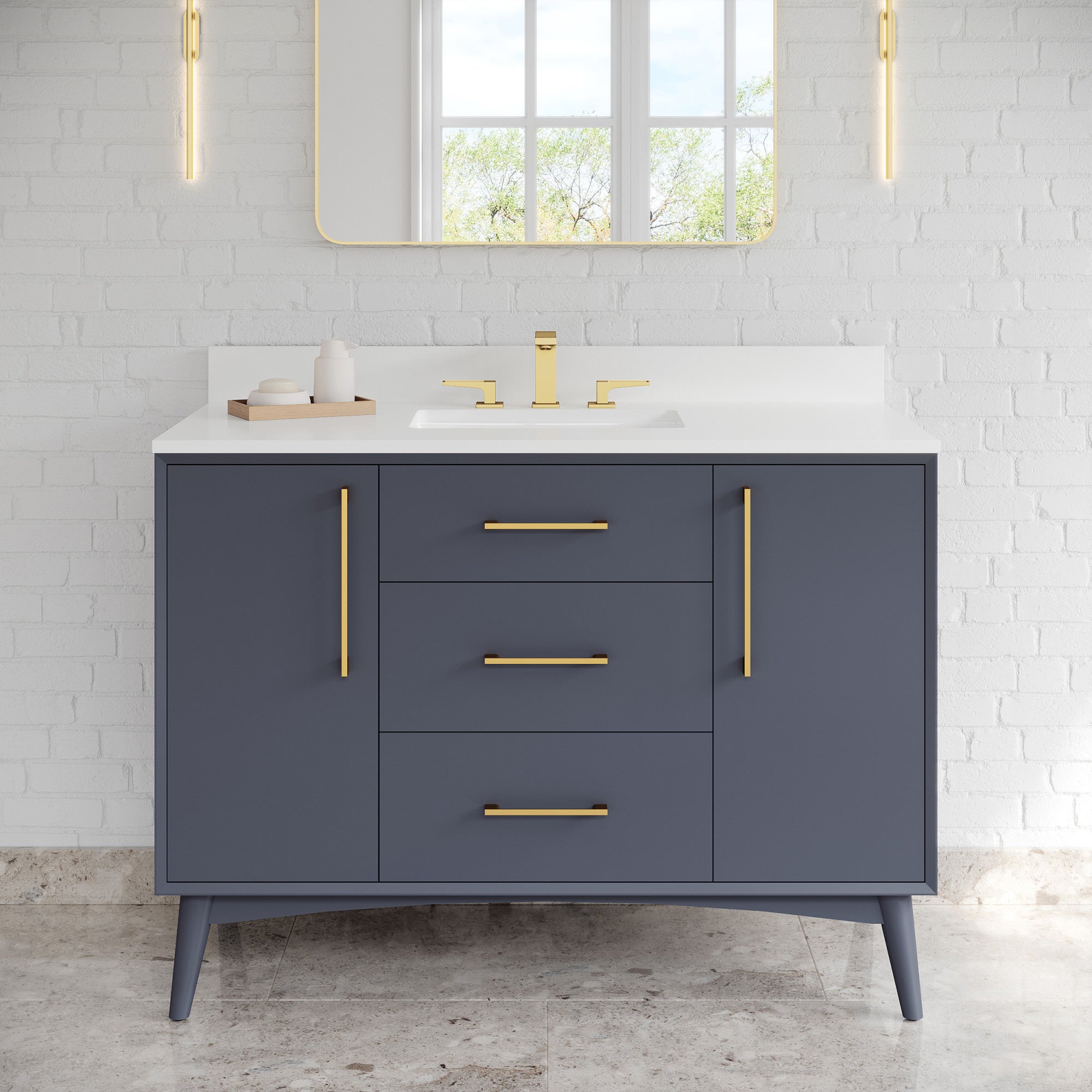 48" Dashwood Vanity – Blue Steel