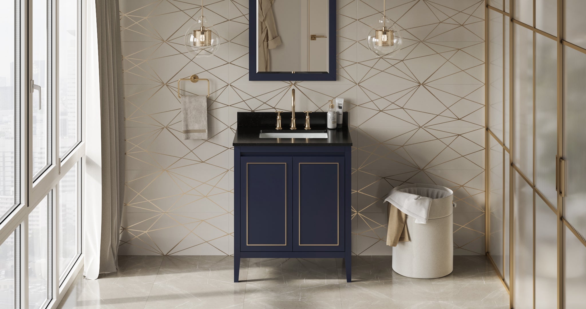 30" Percival Vanity – Hale Blue
