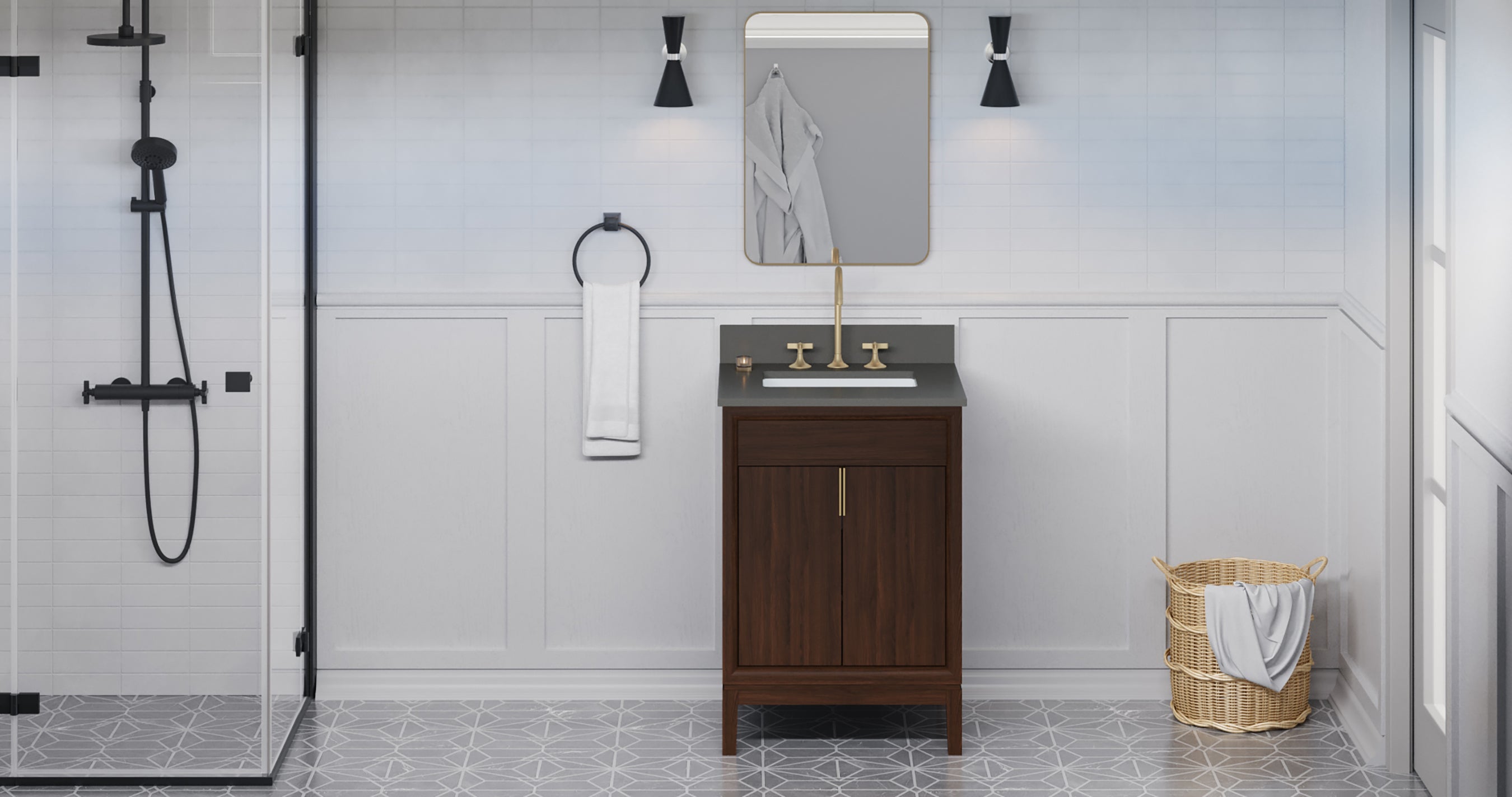 24" Theodora Vanity – Dark Walnut