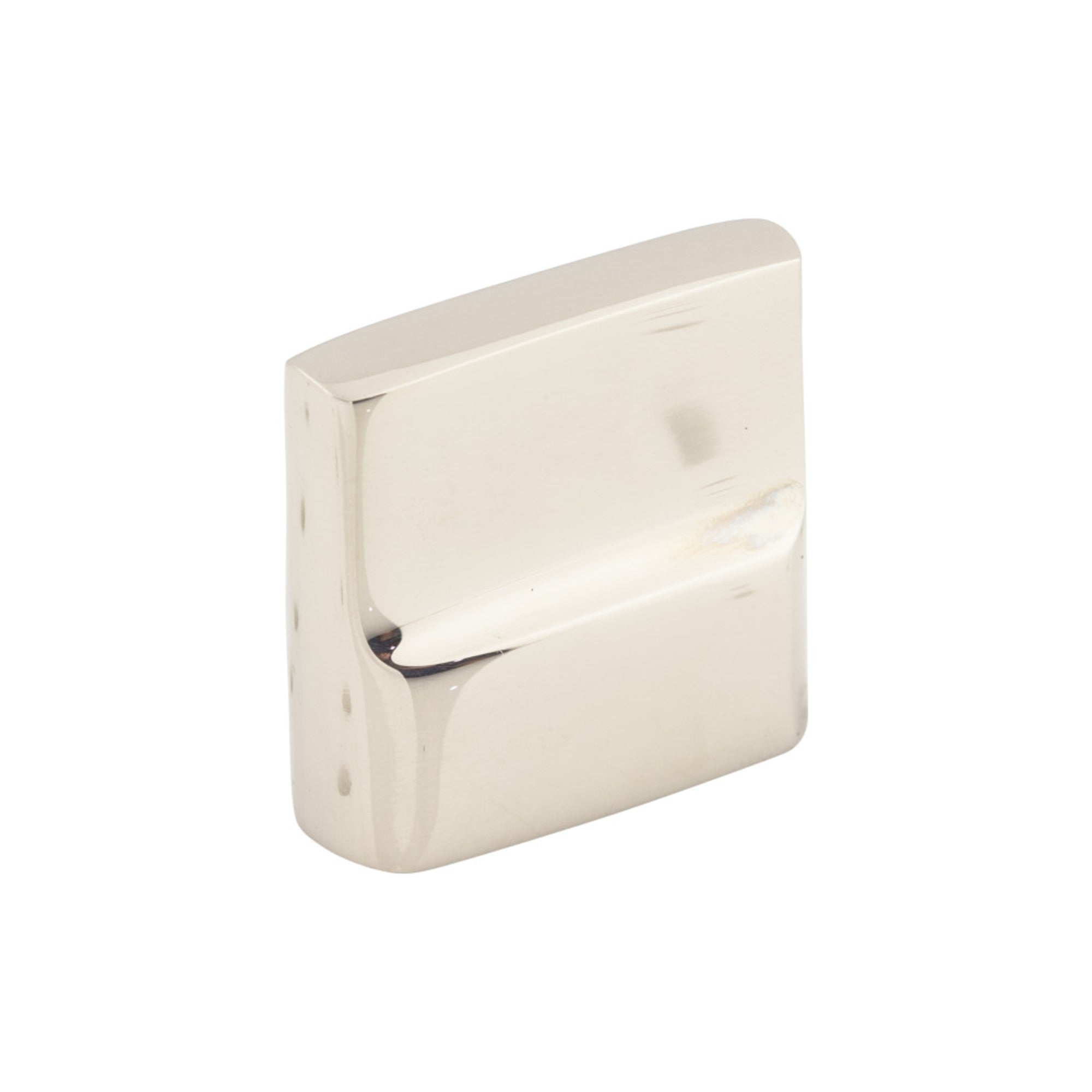 Aspen II Flat Sided 7/8" Center to Center Rectangle Knob - Polished Nickel
