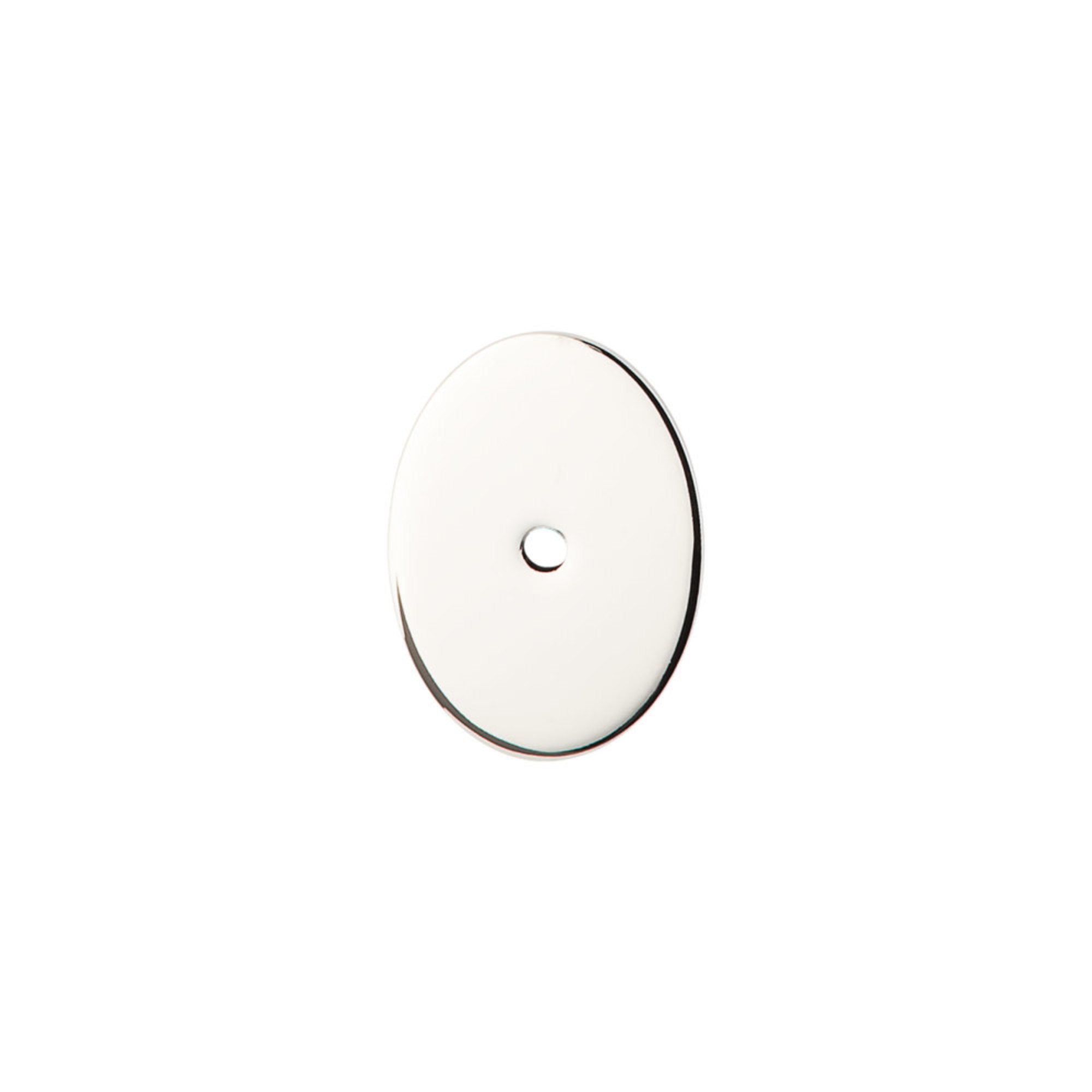 Oval Knob Backplate - Polished Nickel