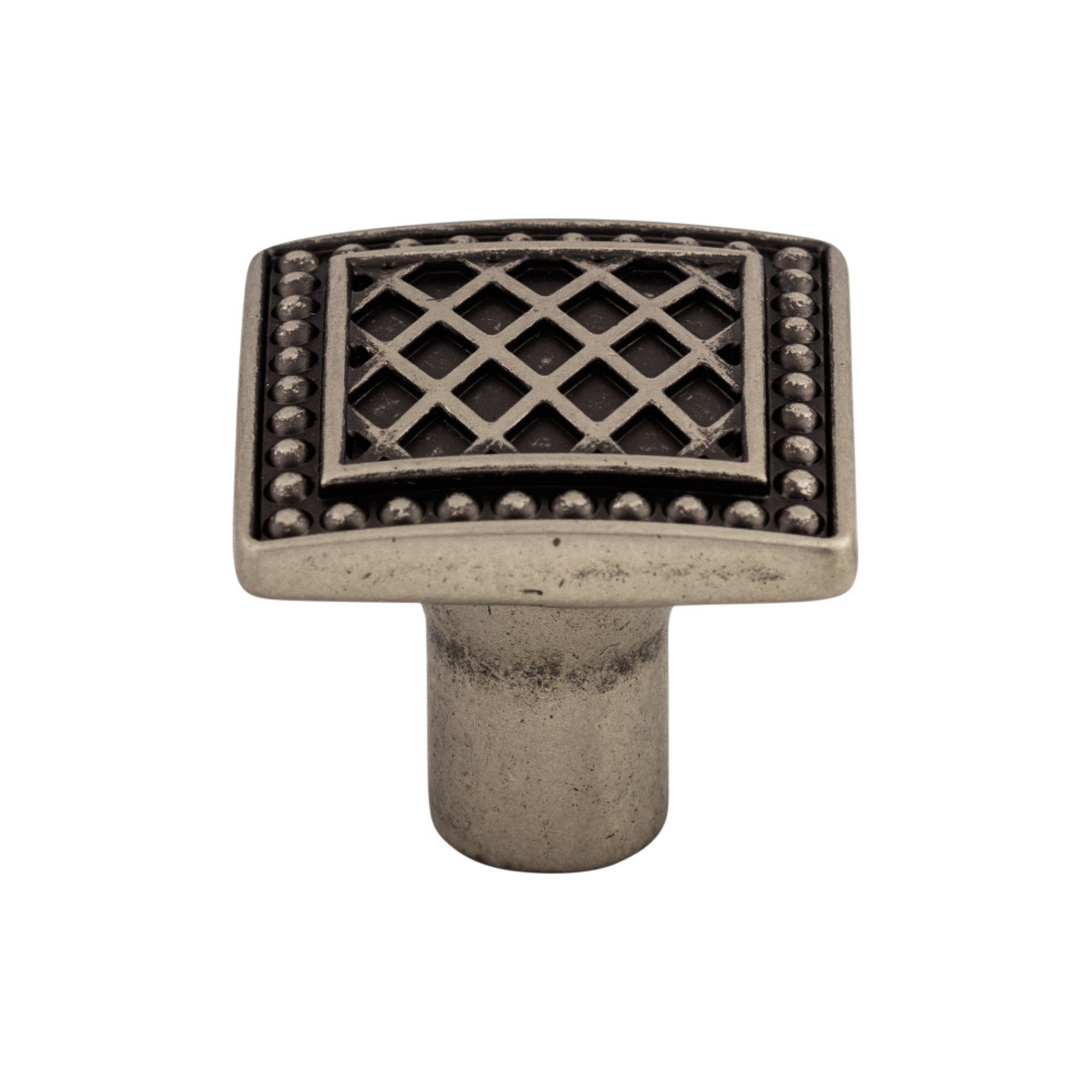 Trevi Square Knob - Pewter Antique