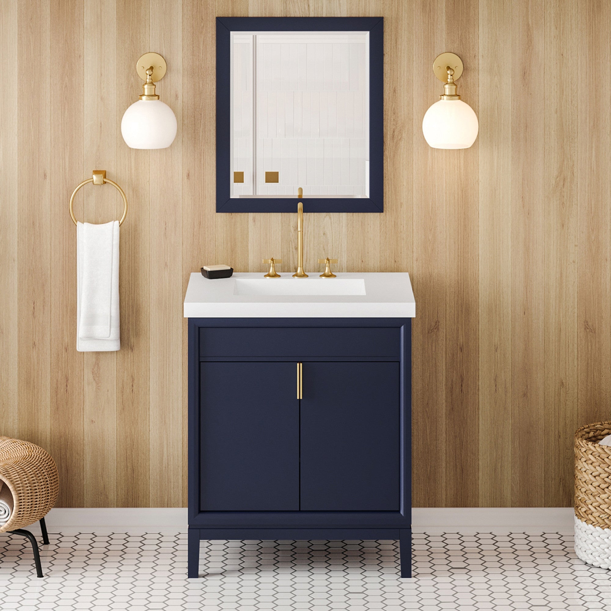 30" Theodora Vanity – Hale Blue