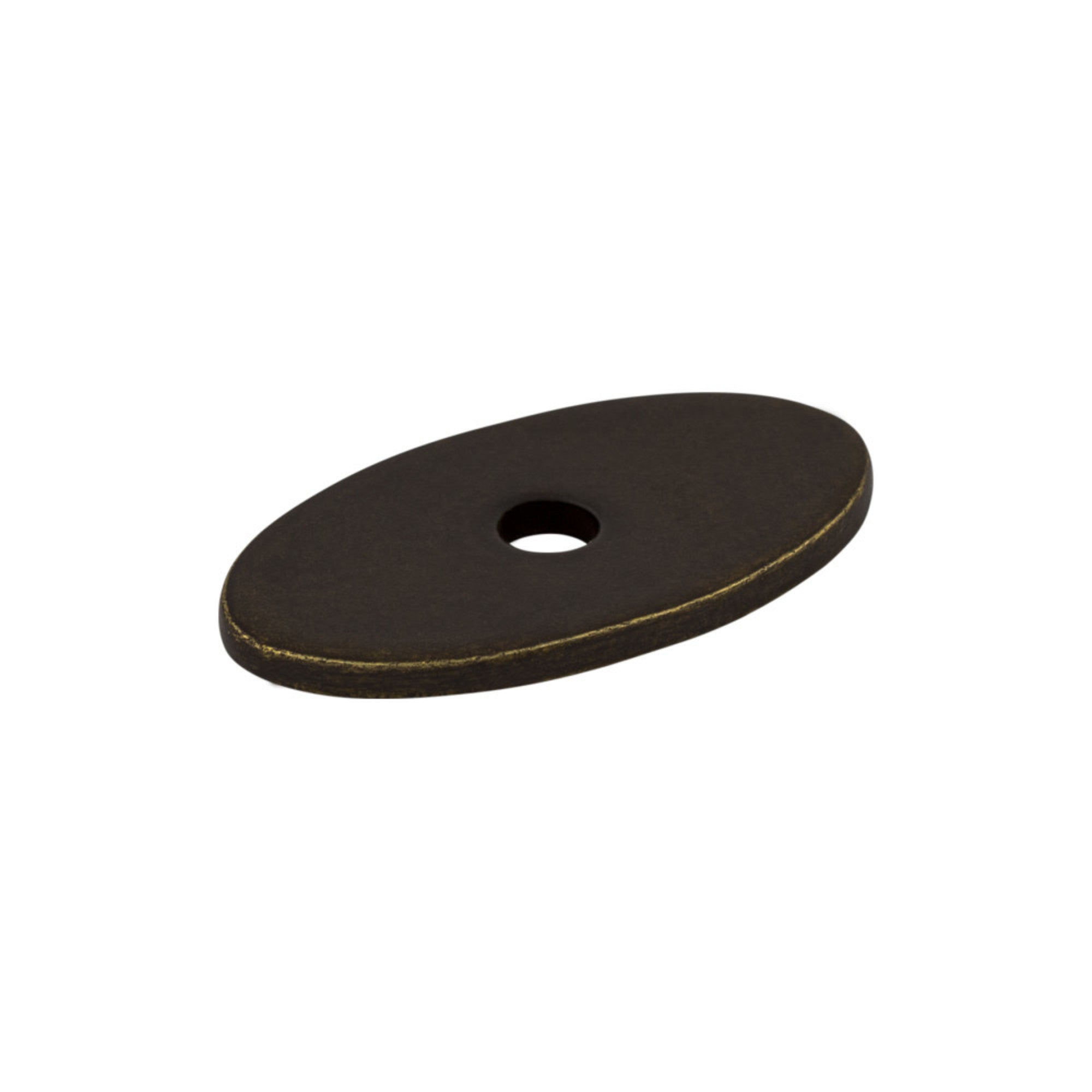 Oval Knob Backplate - German Bronze