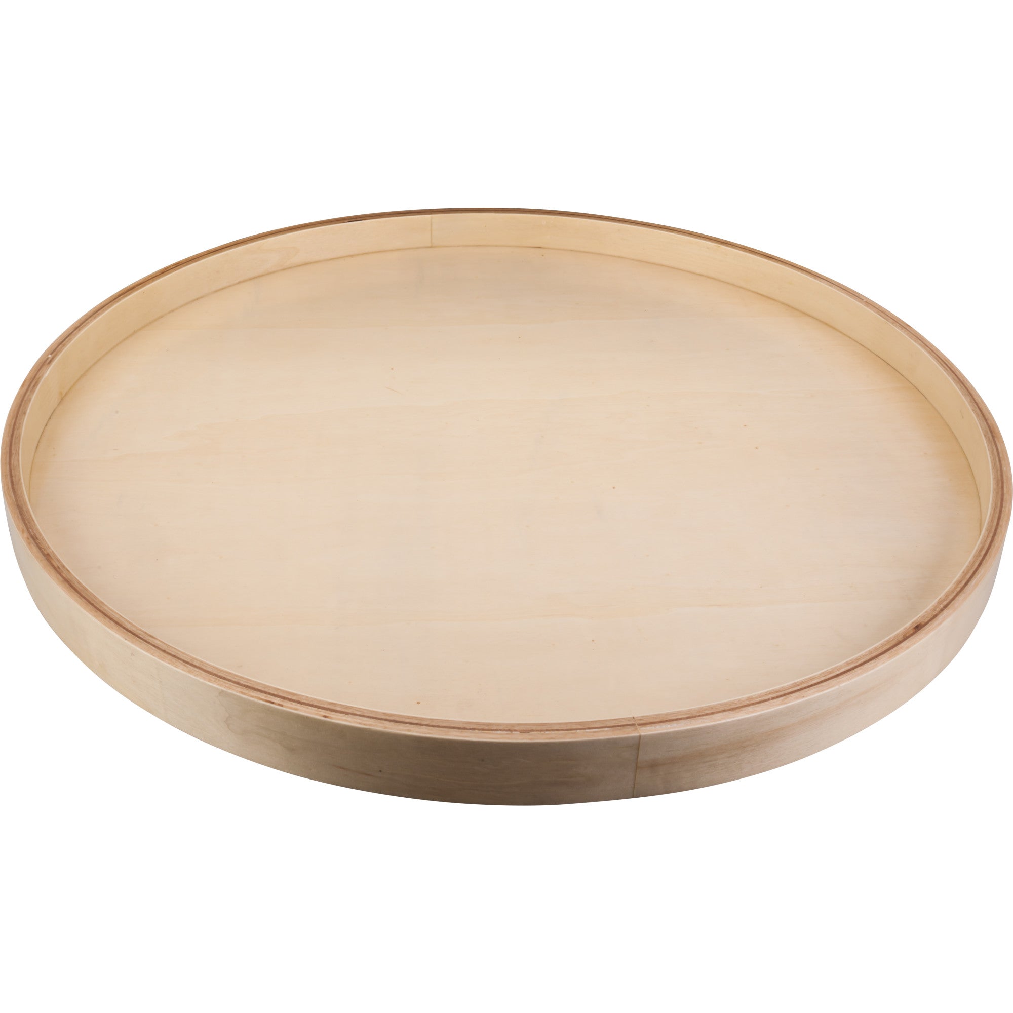 24" Round Banded Wood Lazy Susan Shelf with Swivel