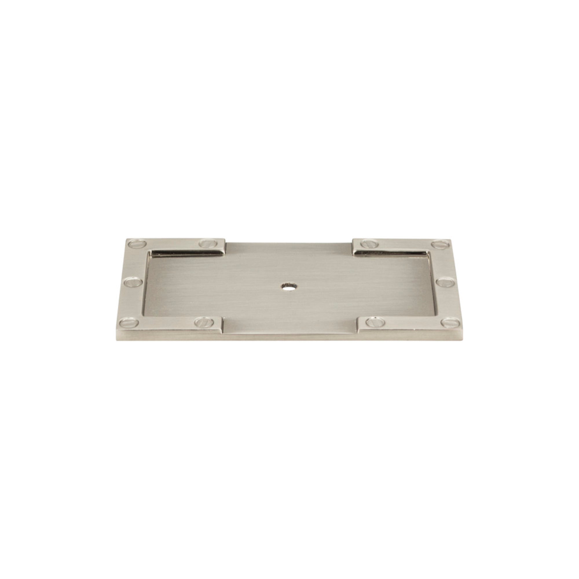 Campaign L-Bracket Knob Backplate - Brushed Nickel