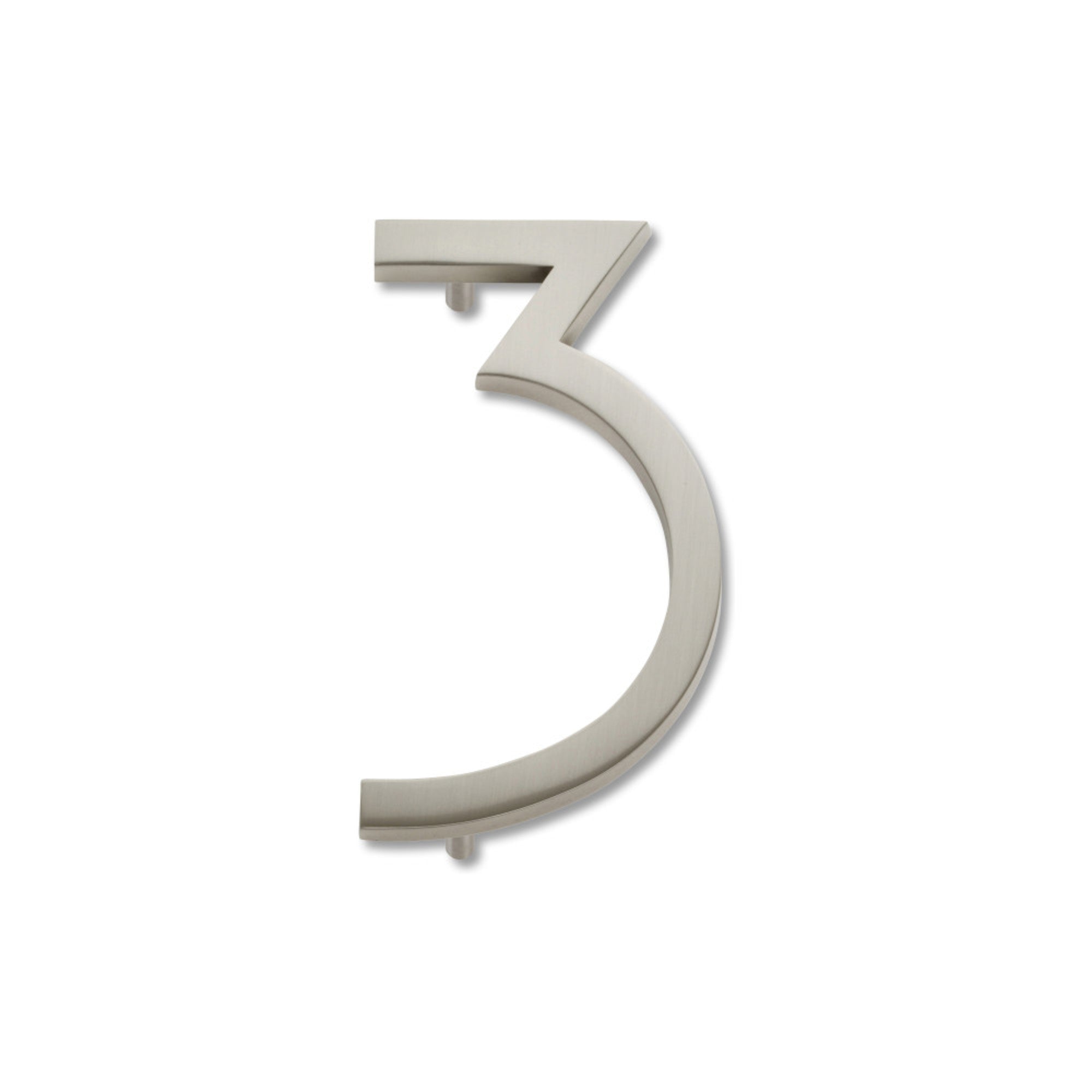 Modern Avalon 4-1/2" H  House Number - Brushed Nickel