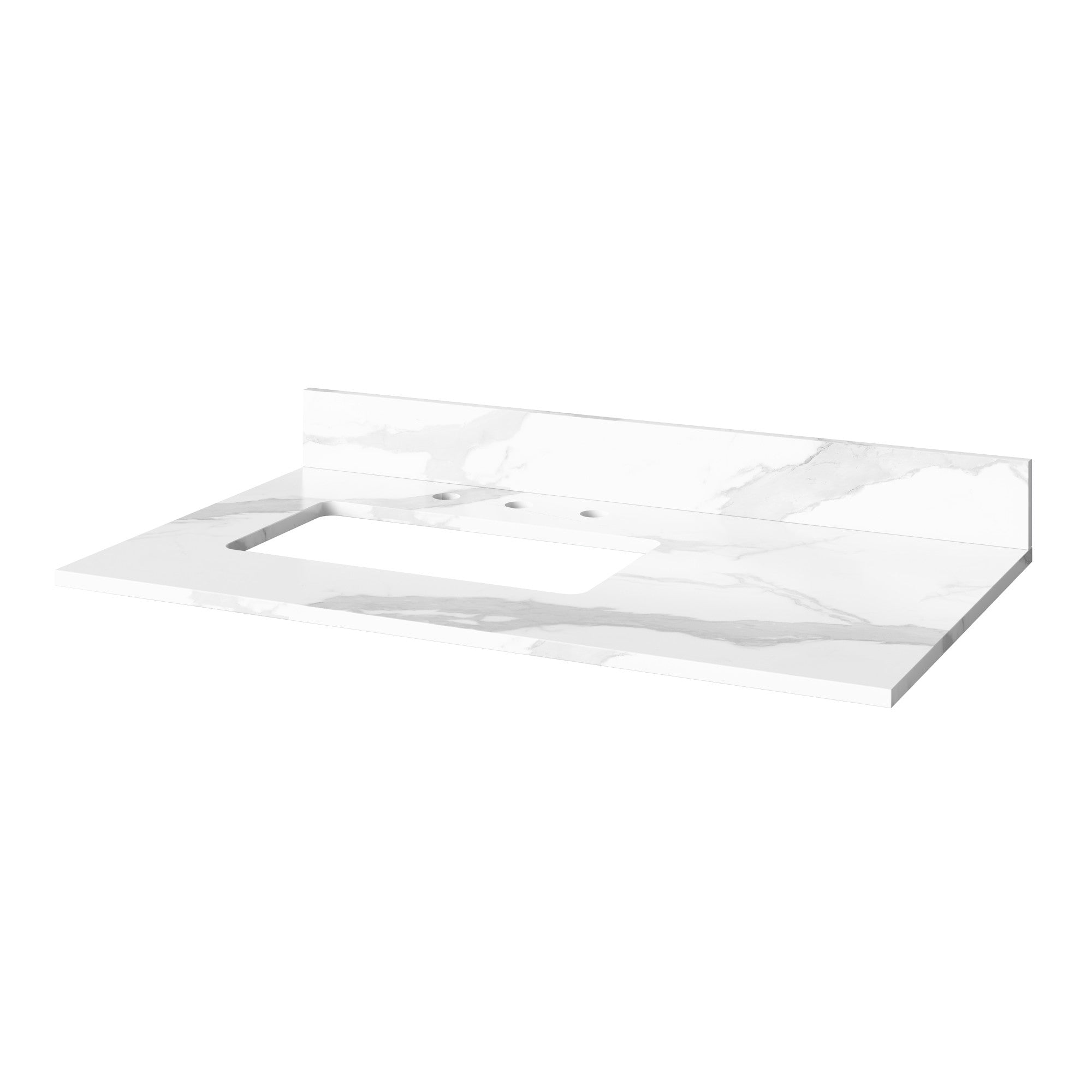 36" Percival Vanity – Left Offset – White